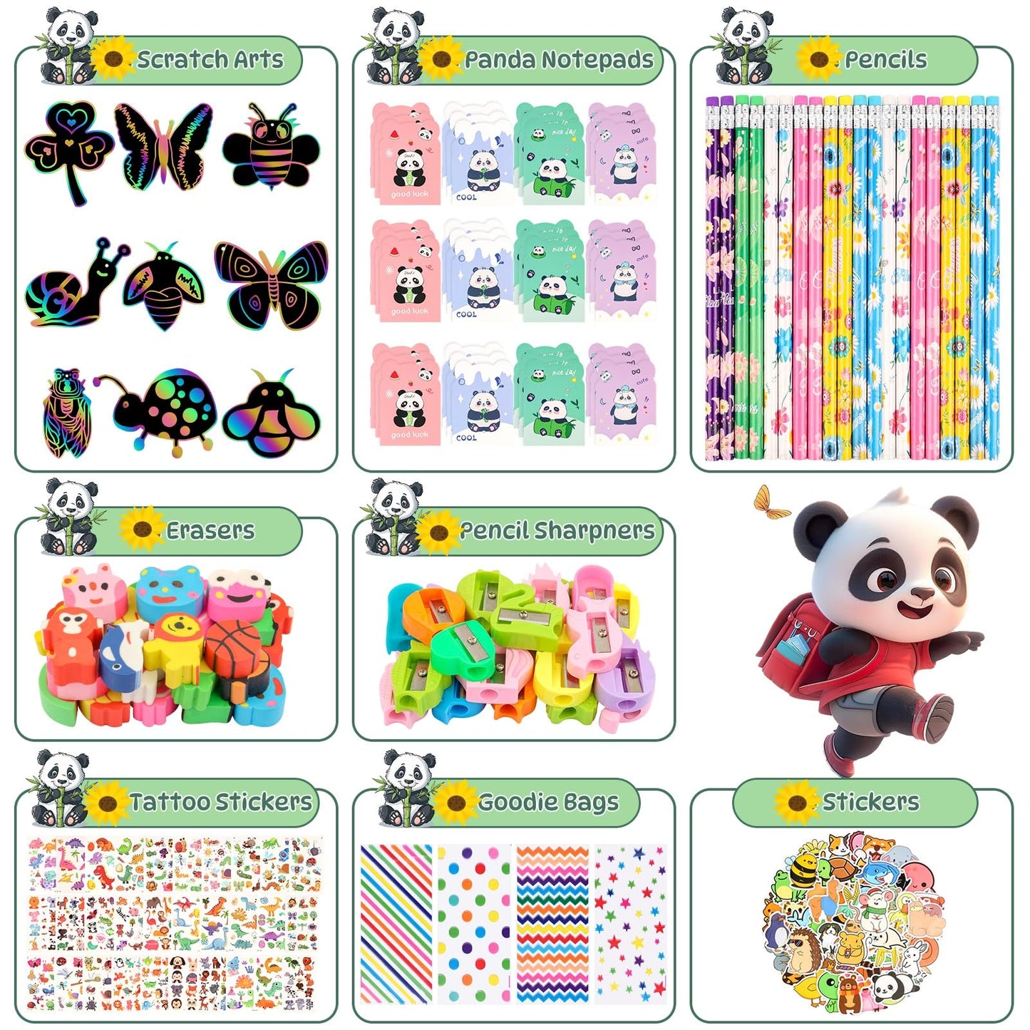 Stationery Party Favors Kids 24 Pack Goodie Bags for Kids Birthday Students Rewards Classroom Prizes School Party Supplies Birthday Goodie Bags Stuffers Gifts