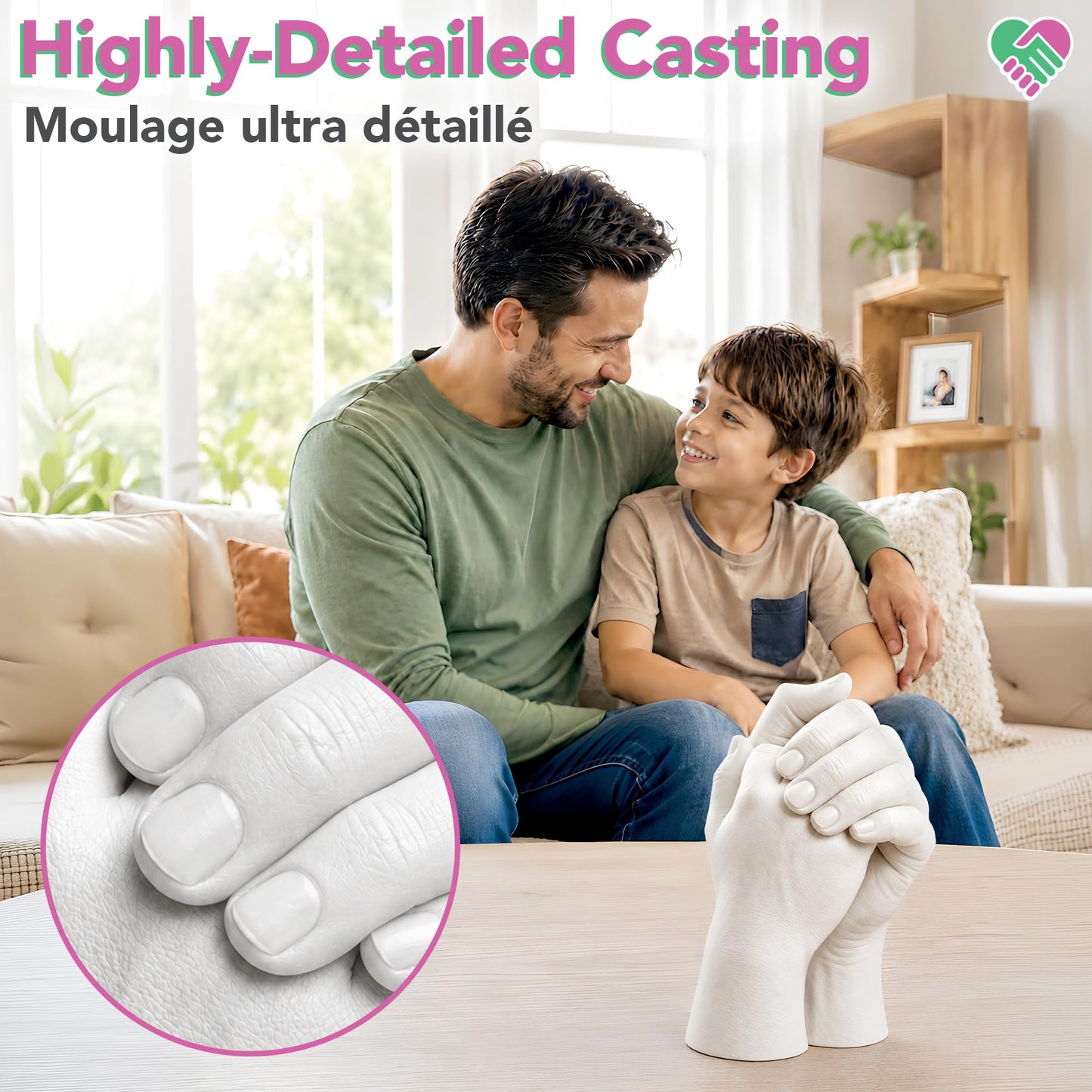 Luna Bean Hand Casting Kit – The Original Hand Mold Kit – Fathers Day Gift Ideas - Anniversary Engagement Gifts for Women Men Her Him Couples Wife Boyfriend Girlfriend Wedding Bridal Shower