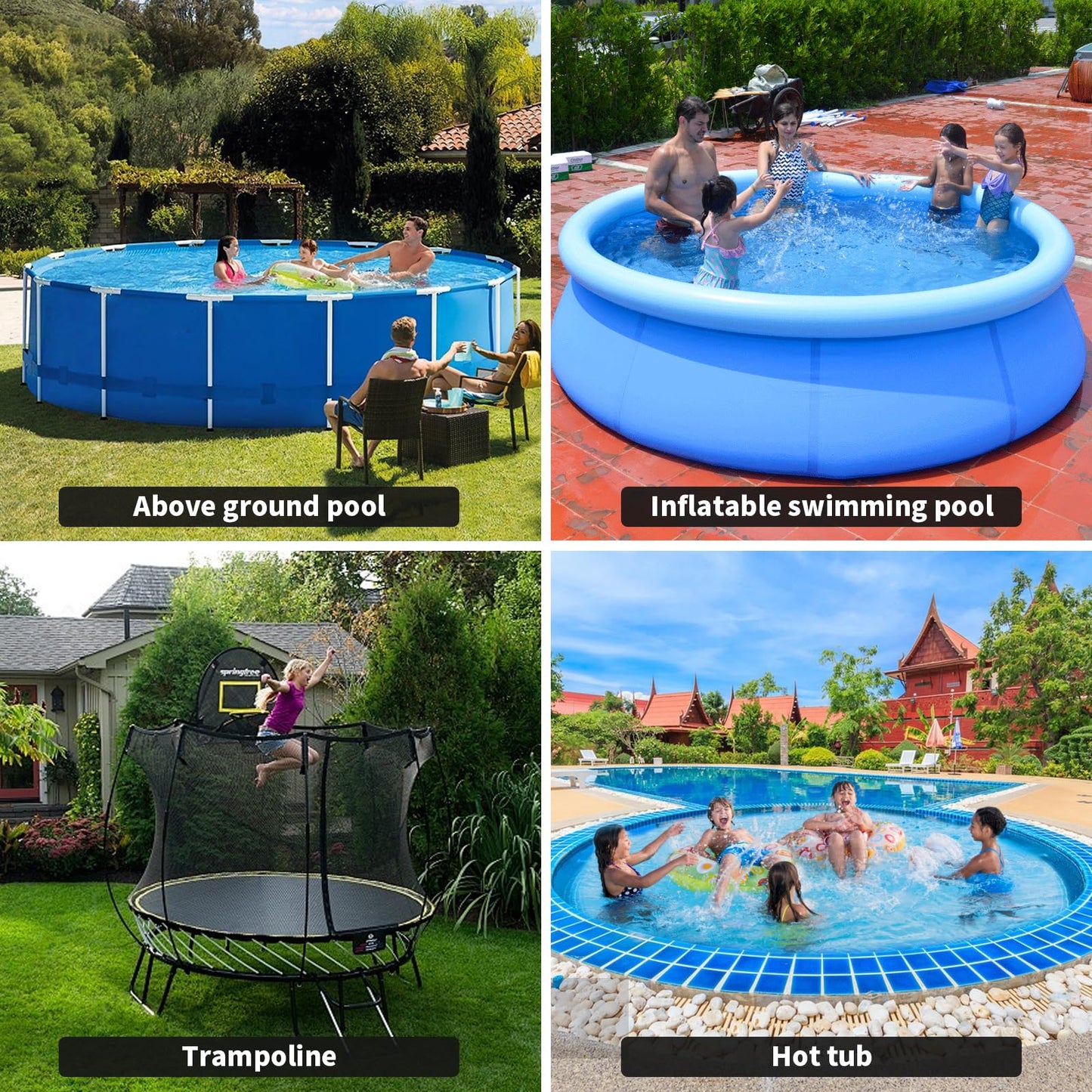 12 Ft Round Pool Cover Solar Cover for Above Ground Pool with Pool Covers Accessories Swimming Round Solar Pool Covers for Above Ground Pools Heavy-Duty Waterproof Dustproof(Black)