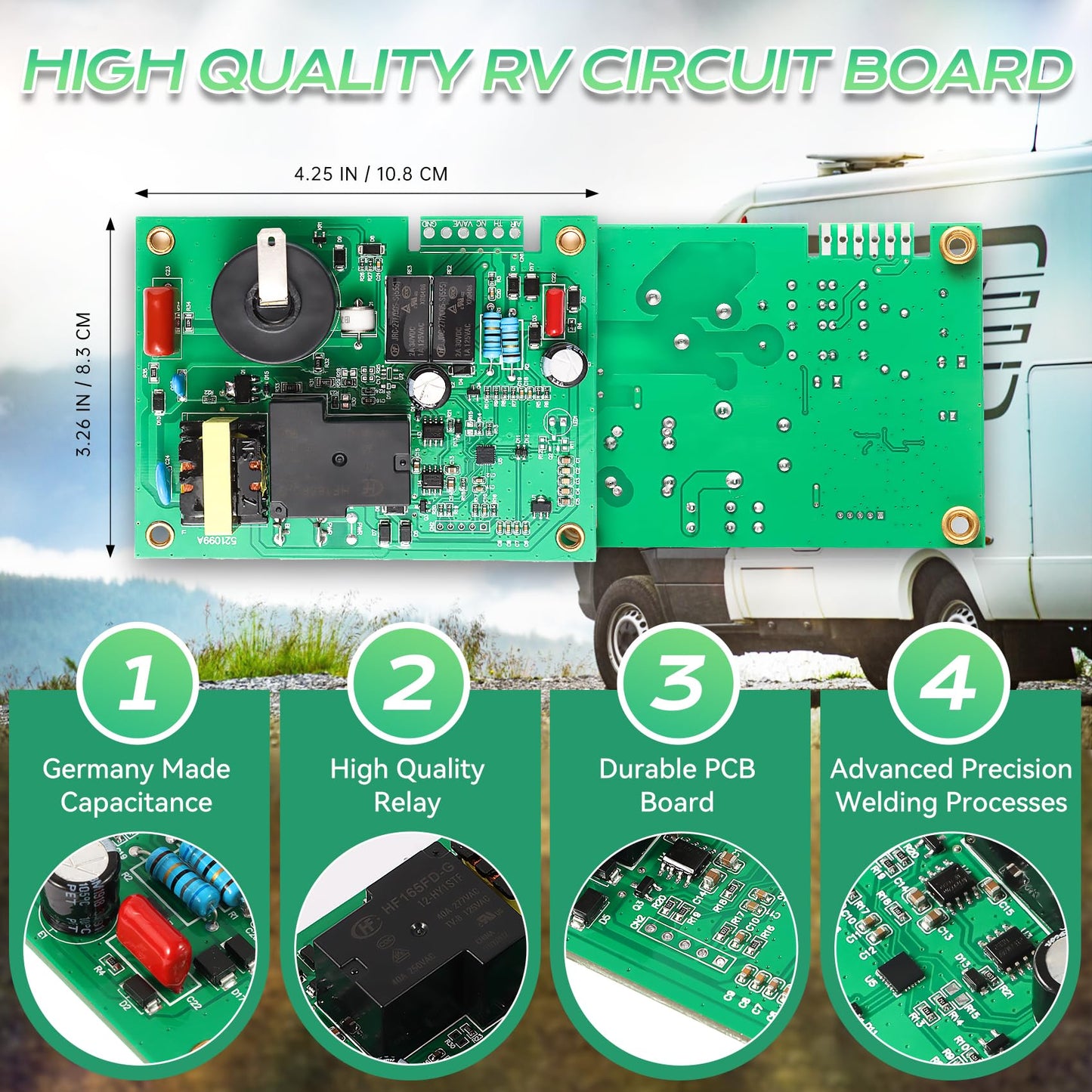 ApexscnView 520820 12V DC RV Furnace Ignition Control Module Board, 4.25 Inch, Compatible with Suburban NT-Series, SF-Series, RV Furnace & Water Heater