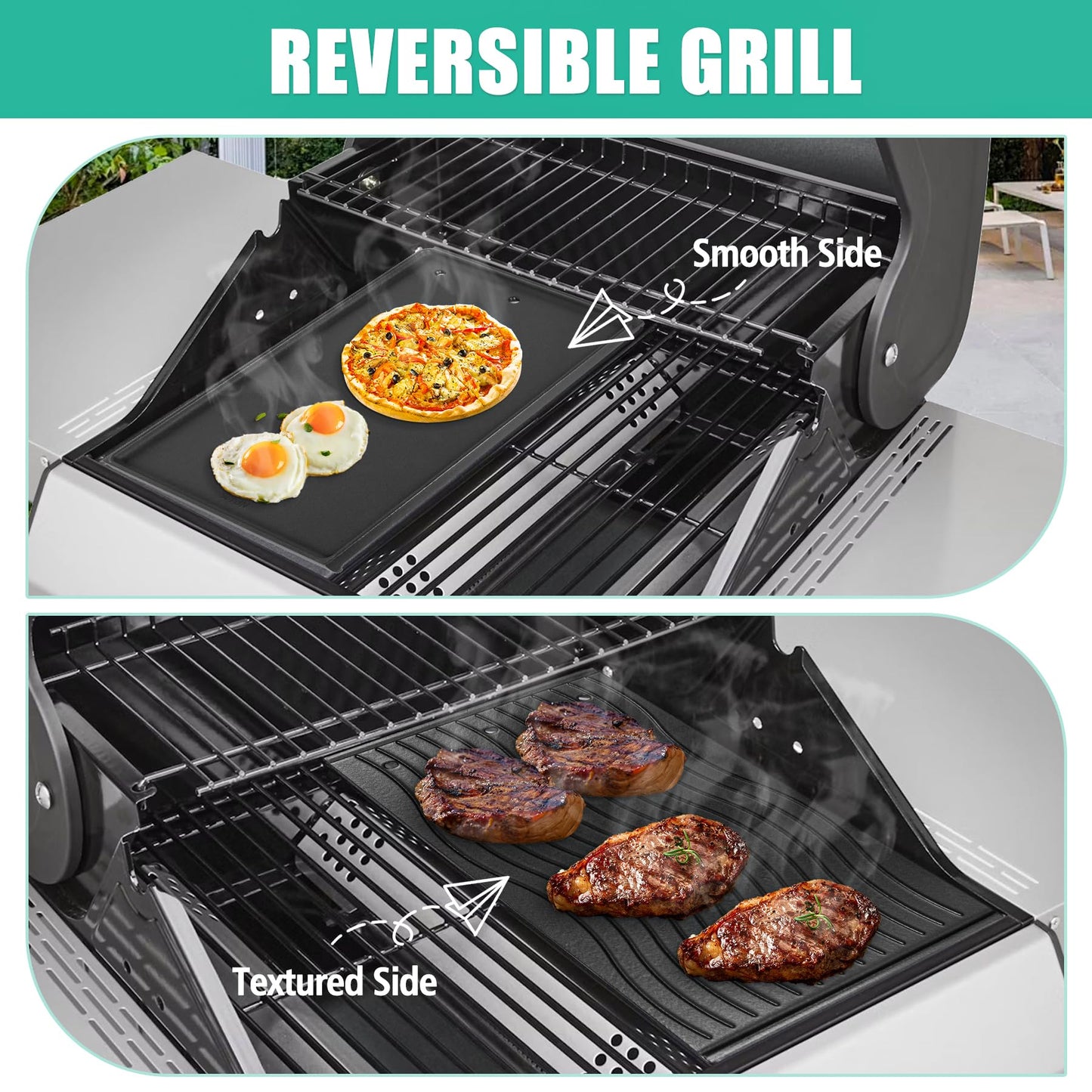 Rogue 425 Cast lron Griddle Replacement Parts for Napoleon 56425 56426, Cooking Griddle Rogue Insert for Napoleon Rogue 425, 625 and Freestyle Models