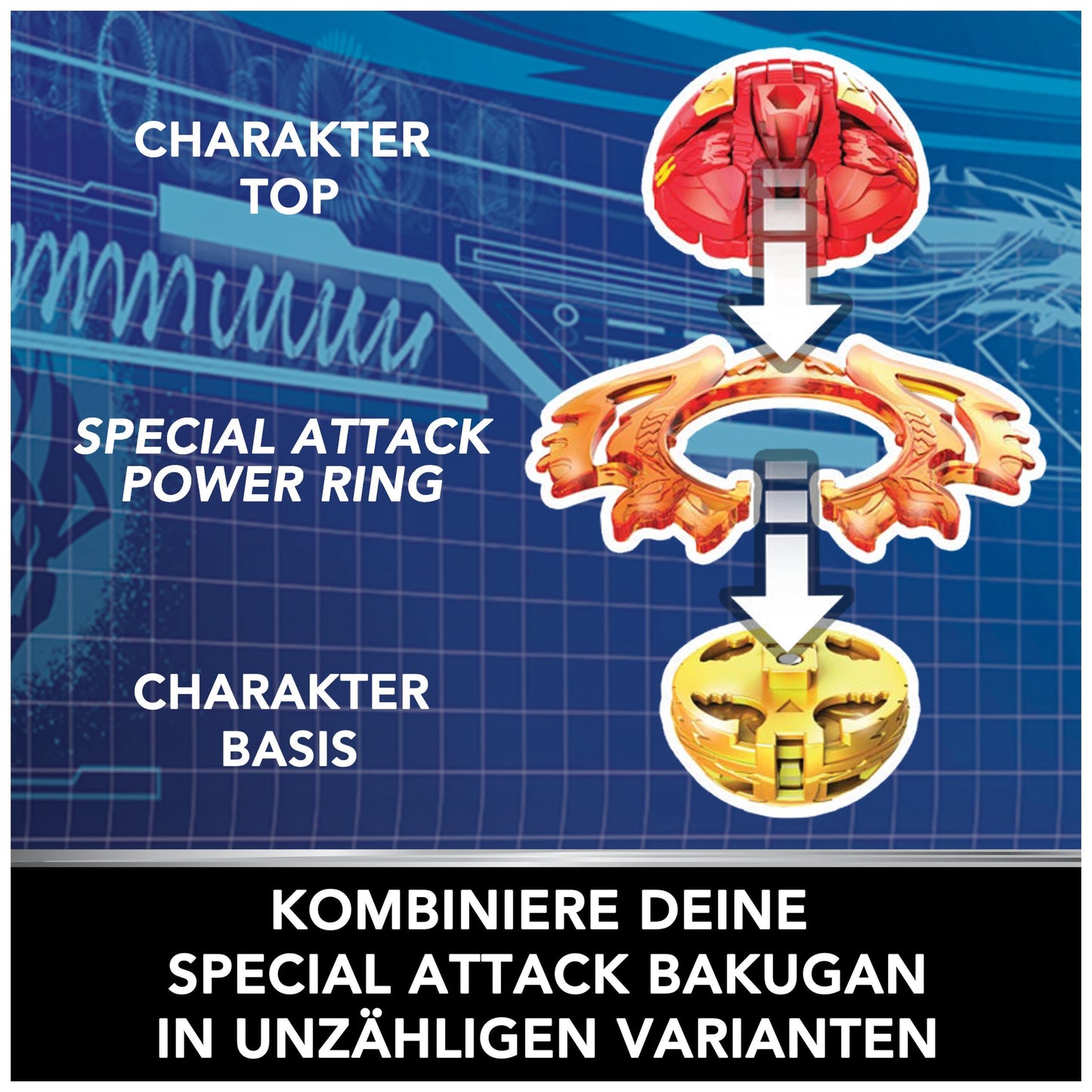 Bakugan Battle 5-Pack, Special Attack Dragonoid, Ventri, Bruiser, Octogan, Trox; Customizable, Spinning Action Figures, Kids Toys for Boys and Girls 6 and up