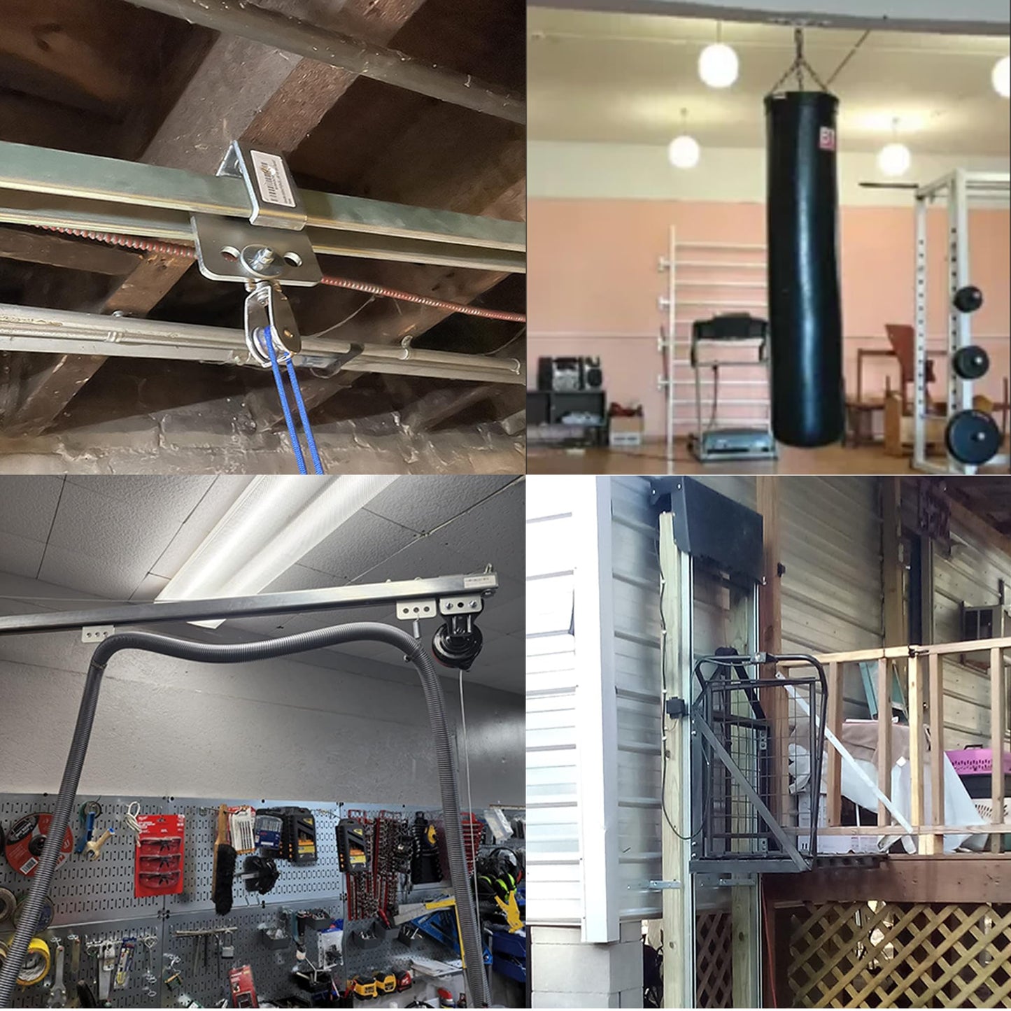 BiJun 4 Wheel Trolley Assembly Roller Bearing Trolley Assembly for Use with 1-5/8" Wide and All1-5/8 Taller Strut Channel 2pc (4)