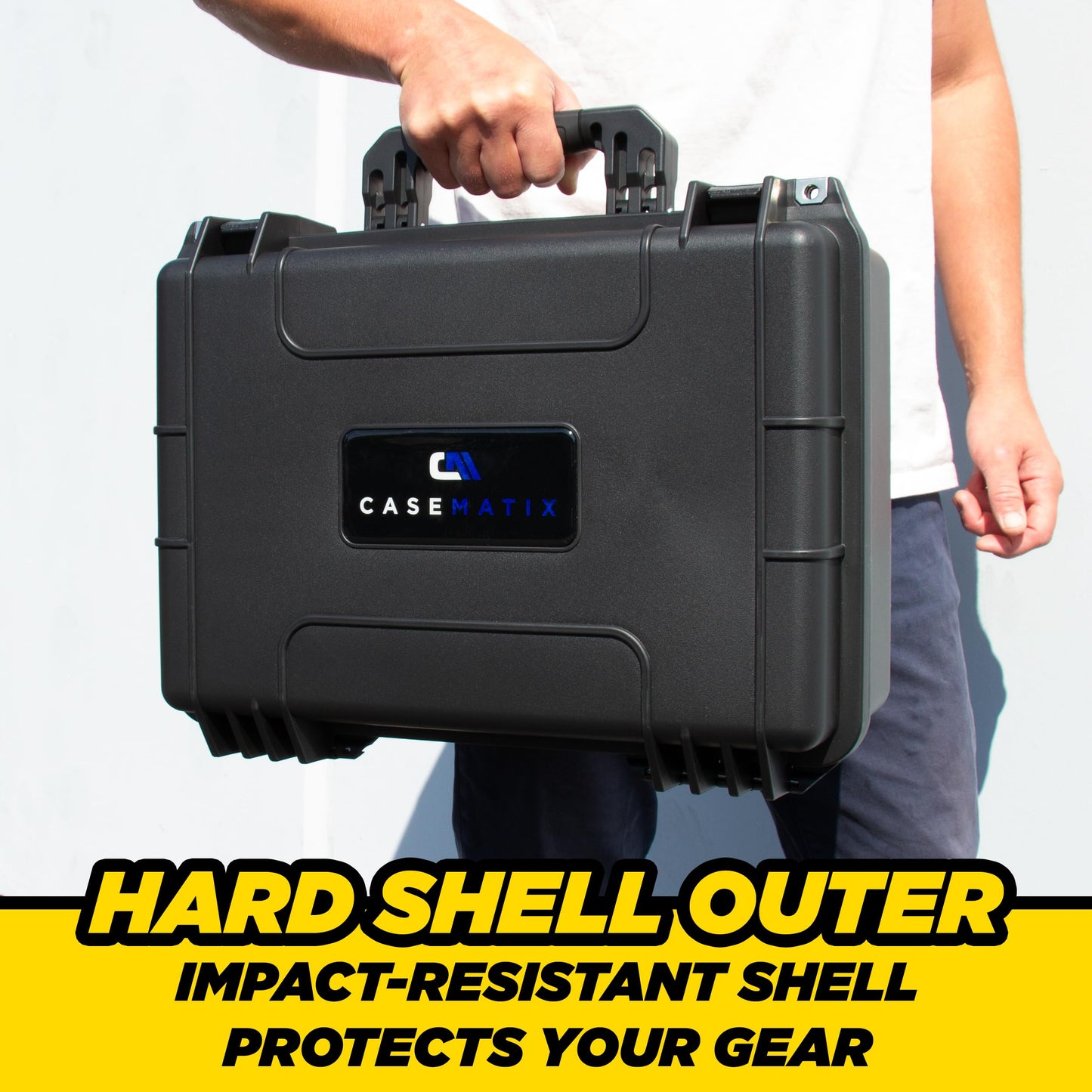 CASEMATIX Travel Case Compatible with Starlink Mini Dish, Mount, Cables, Power Supply & More - IPX7 Waterproof, Professionally Cut Impact-Resistant Closed Cell Foam with Separate Accessory Storage