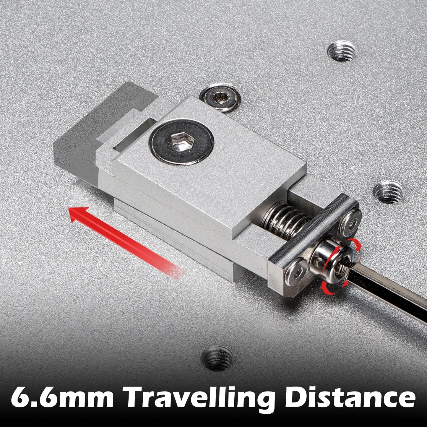 Genmitsu 4PCS Upgrade Aluminum Mini Vise Clamp Toe Clamp, High-Precision CNC Router Clamp for Woodworking & Metalworking Milling Project, Size 2.2" x 0.9" x 0.8" (56 x 22 x 21mm), Low Profile