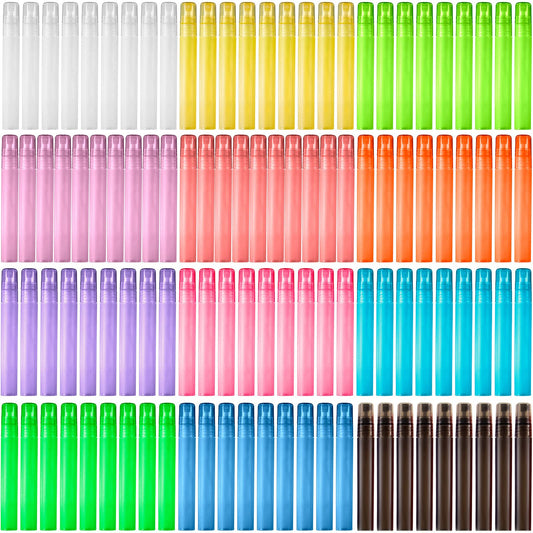 108 Pieces 10 ml Spray Bottles Plastic Perfume Bottles Empty Fine Mist Perfume Bottle for Essential Oils Supplies(Assorted Color)