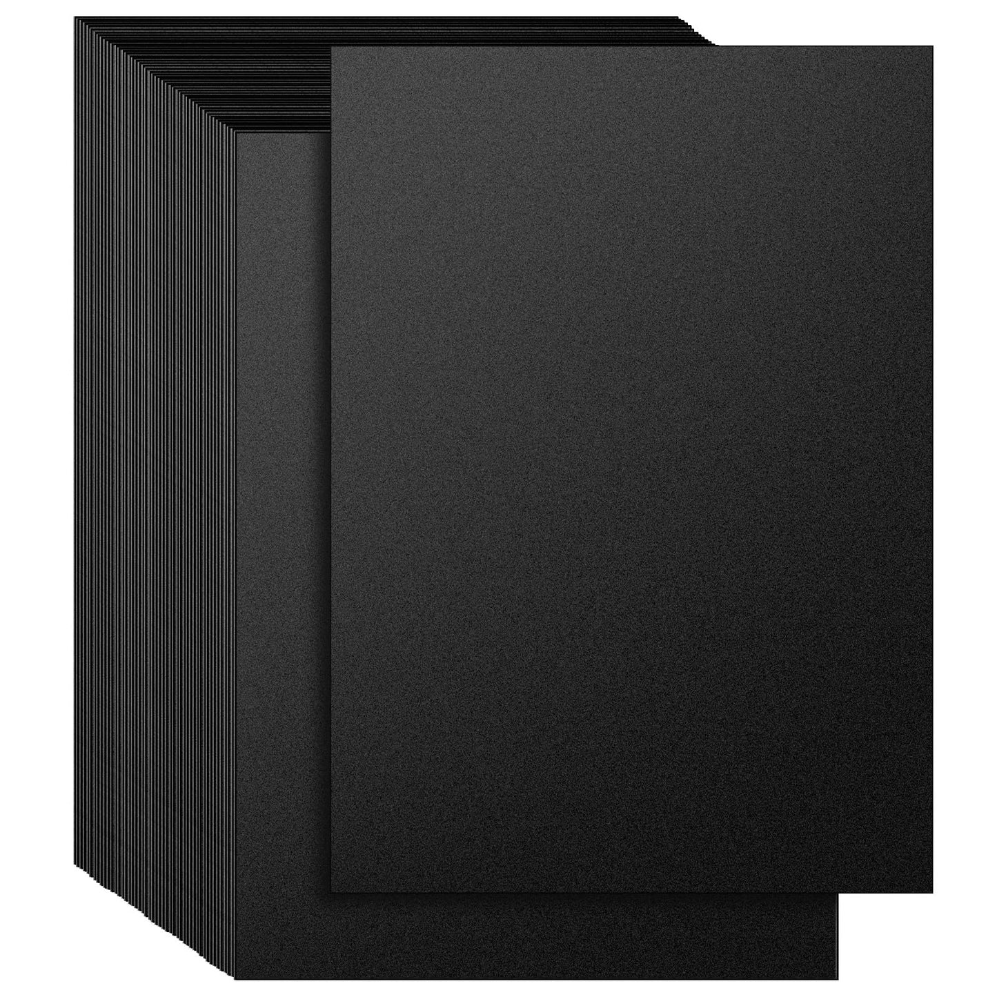 Fulmoon 100 Pack 15 Mil Sand-Textured Polycover Poly Binding Covers Letter Size 8-1/2 x 11 Inches for Letter Size Document Binding, Business Proposals Un-Punched, Square Corners, Black