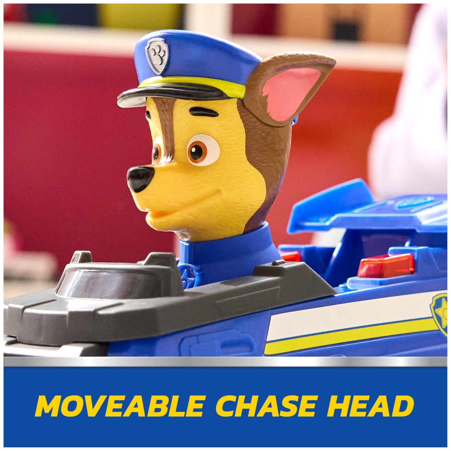 PAW Patrol Chase RC Action Cruiser, Remote Control Car with LED Lights & Easy-Steer Controller, Pretend Play Kids Toys for Boys & Girls Ages 3 and Up