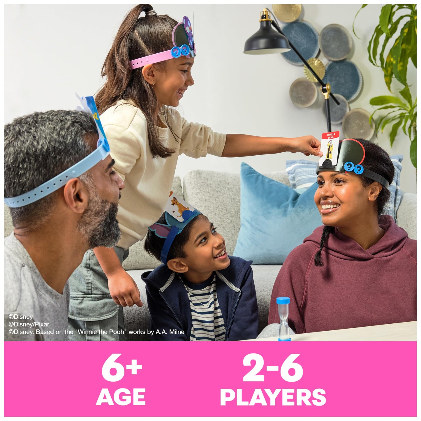 Spin Master Games, Disney Hedbanz, The Hilarious Meme Picture Guessing Game with Popular Disney Characters, 2-6 Players for Ages 6 & Up