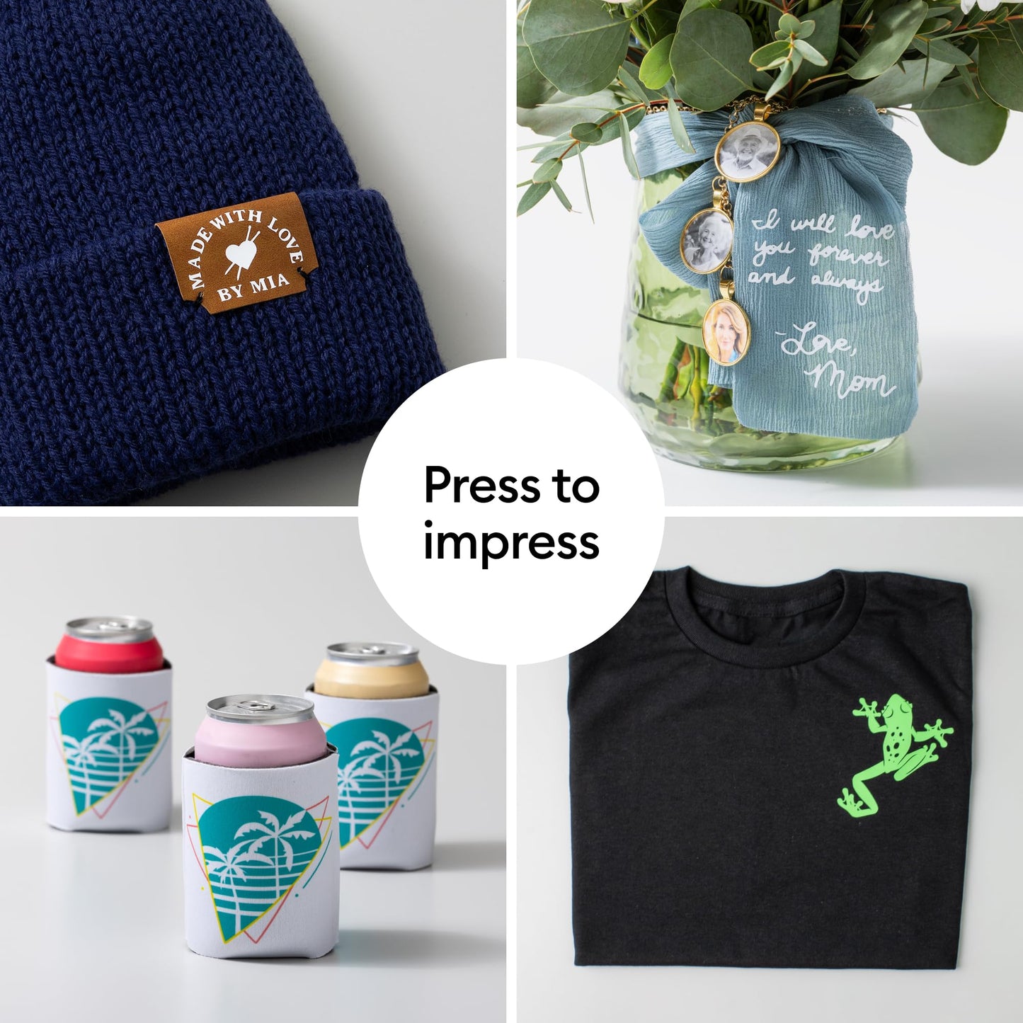 Cricut EasyPress Mini Heat Press + Heat Press Mat - for Pressing Small Objects Like Shoes, Stuffed Animals, Hats & More - 3 Heat Settings & Precision Tip - Compact & Lightweight - Zen Blue