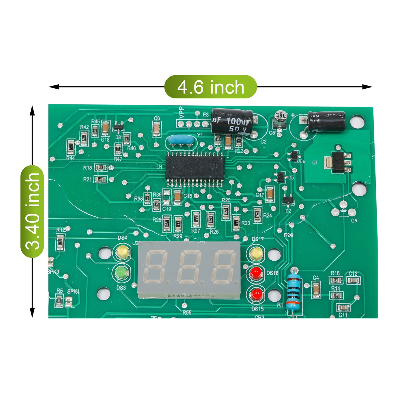 Display Board IDXL2DB1930, Compatible with Hayward Universal H-Series Low Nox Induced Draft Heater Models, Ending in FDN & FDP & IDL2 & IDPL2, H350FDP, H250IDL2, Swimming Pool Heater Replacement Part