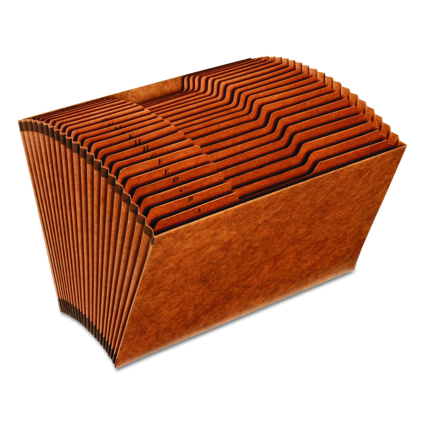 Globe-Weis Heavy Duty Expanding File, 21 Pockets, Open Top, A-Z, 1/3 Cut Tabs, Legal, Brown (R219AHD)