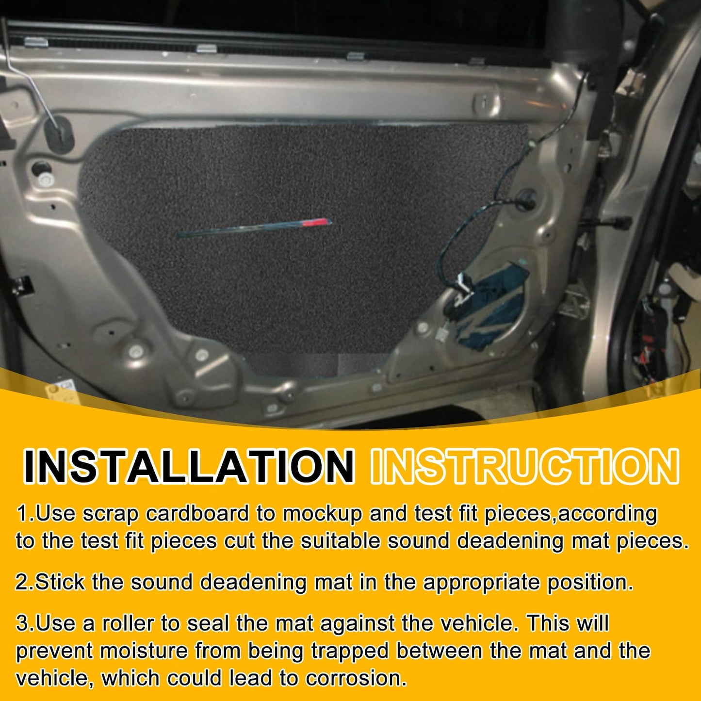 VOISEN Sound Deadener for Cars, 157 MIL (4 mm) 36 sqft Sound Deadening Mat,Car Sound Deadening Closed Cell Foam & Heat Insulation Mat - PE Foam Sound Deadener Material & Heat Barrier
