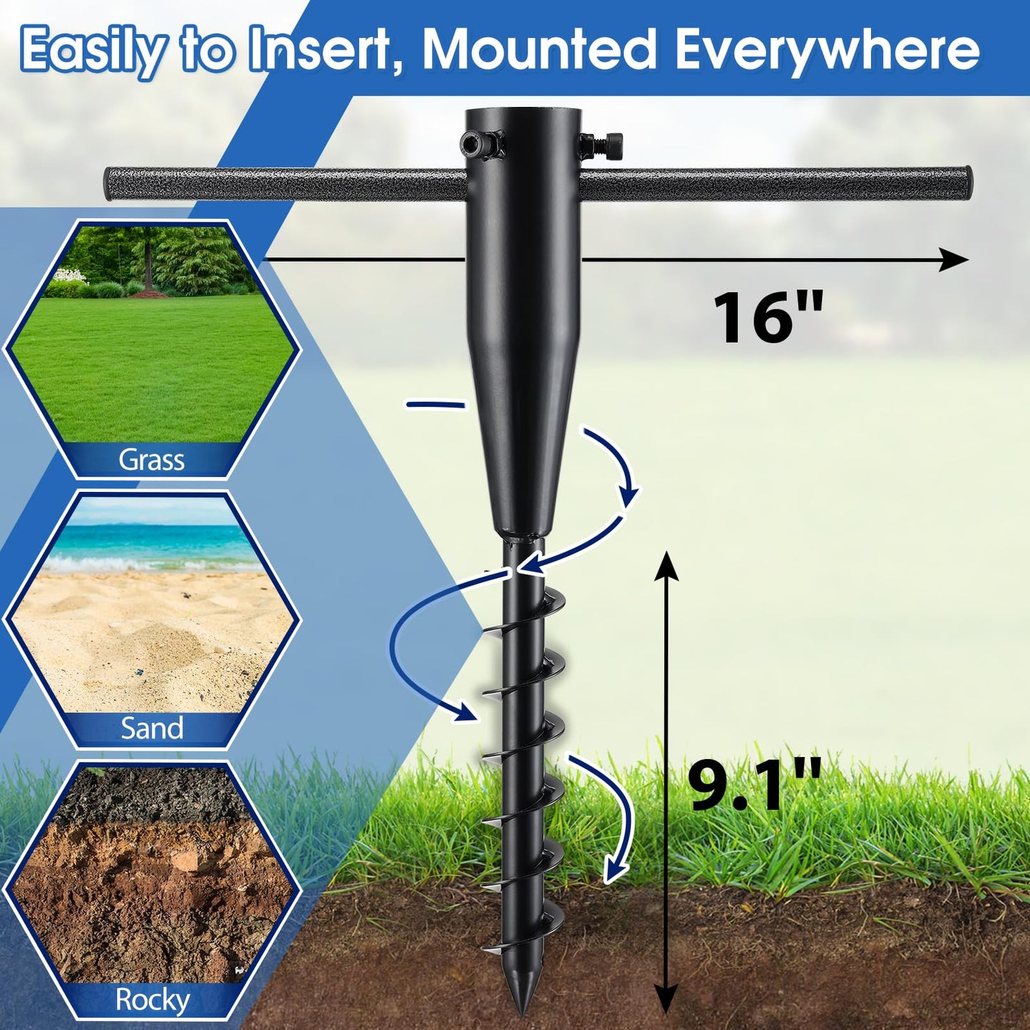 Real Estate Sign Posts, 7FT Tall Metal Real Estate Sign Posts for Sale Yard Signs Up to 24 Inch, Waterproof Home and Open House for Sale Holder, Commercial Grade Outside Yard Sign, NO SIGN