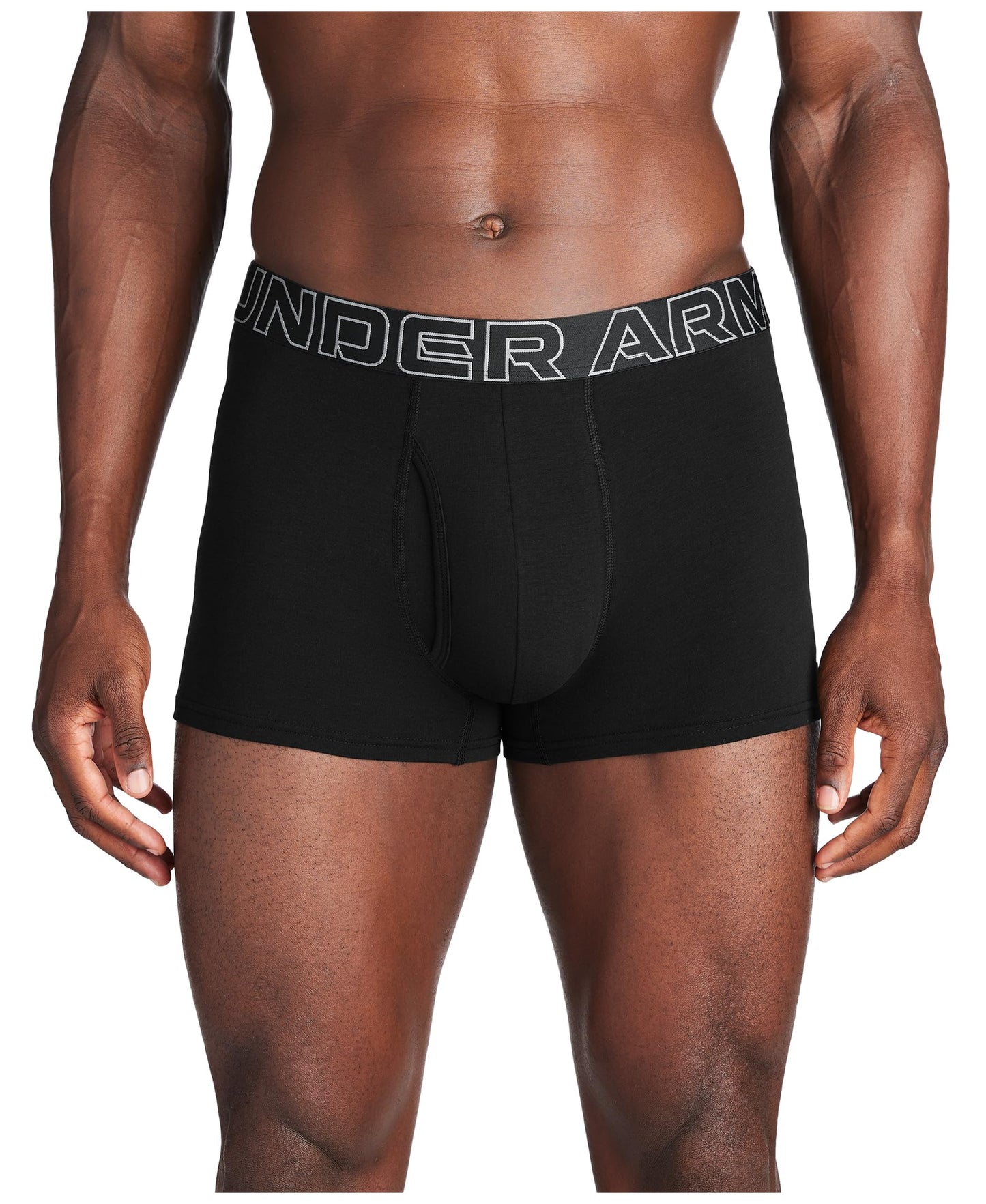 Under Armour Men's 3-Pack Performance Cotton Trunks, Boxer Briefs with 3" Inseam, All-Day Comfort