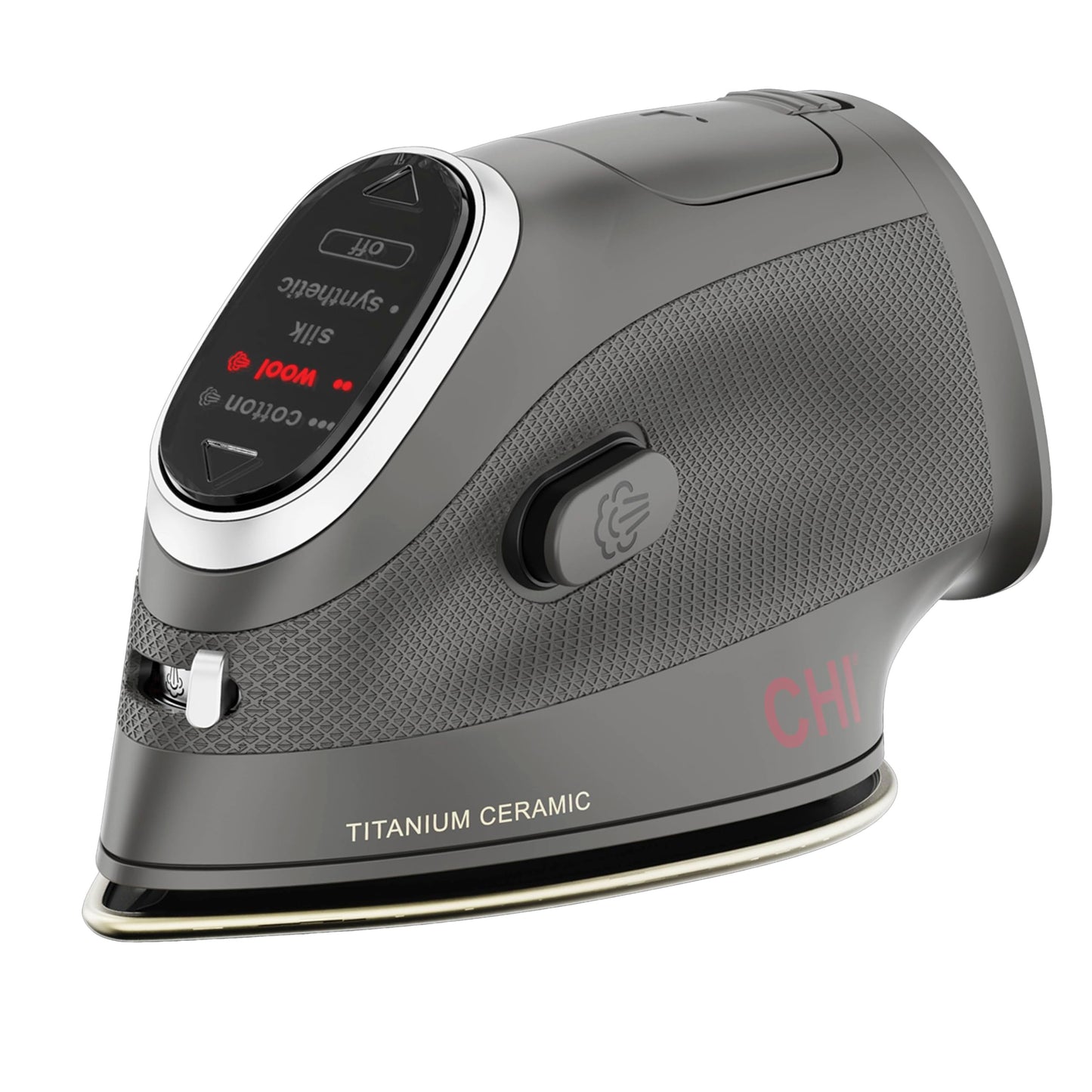 CHI Mini Steam Iron for Clothes, Travel, Sewing and Crafting, Titanium-Infused Ceramic Soleplate, 1000W, 10 ft Cord, 3-Way Auto Shutoff, Black, 13120