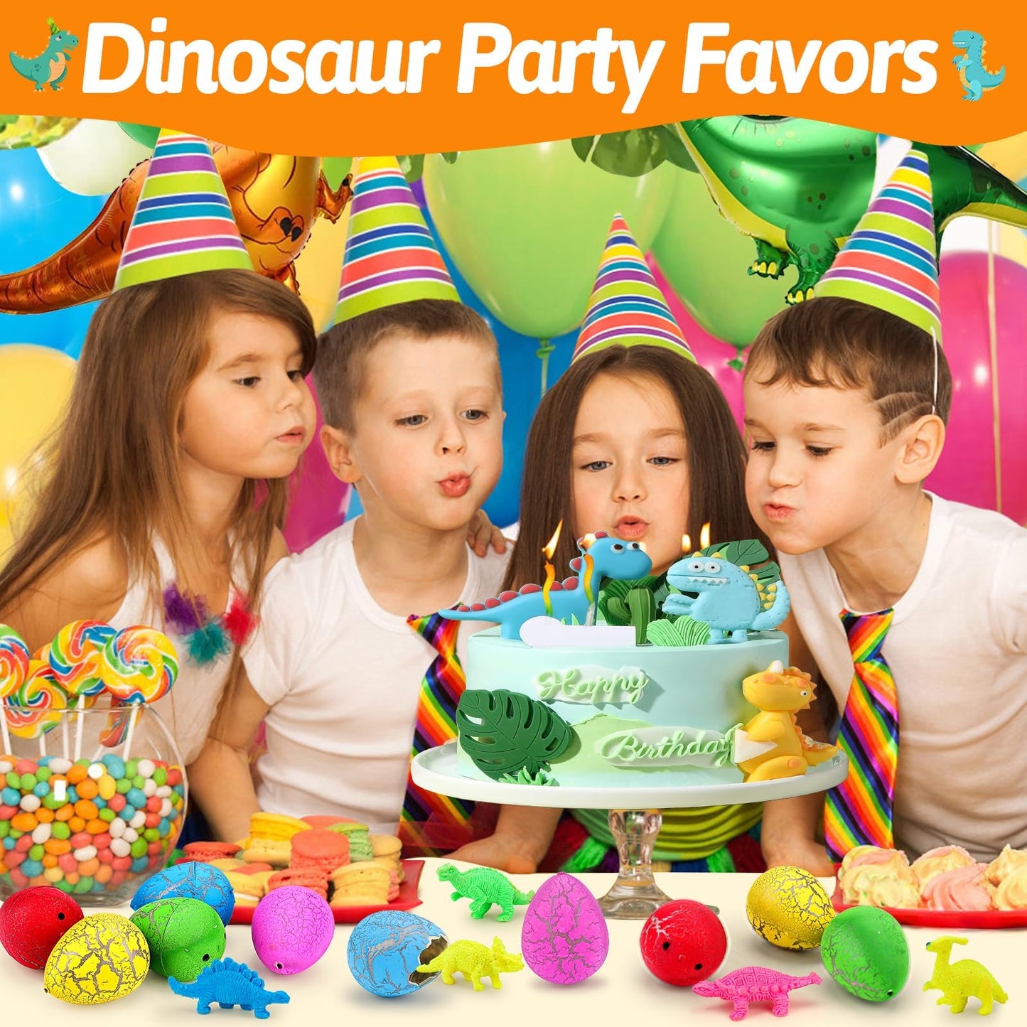 30PCS Large Hatching Dinosaur Eggs for Dinosaur Birthday Party Favors for Kids 3-5 4-8 Goodie Bag Party Filler Stuffers Classroom Prizes Bulk Treat Novelty Grow in Water Dino Eggs with Toys Inside