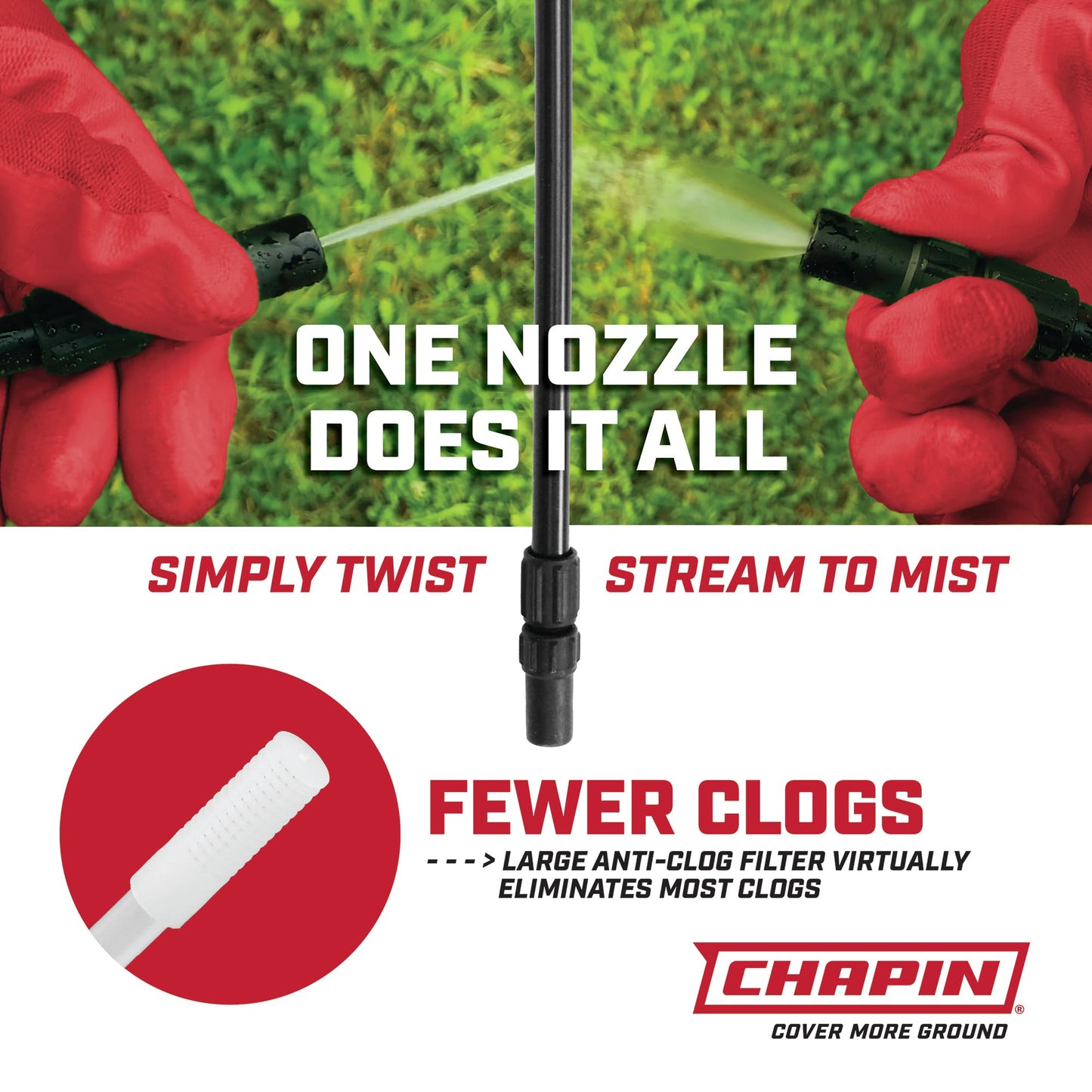 Chapin 22000 Sprayer Tank, Hand Pump Pressured, Lawn and Garden, Anti-Clog Filter, Adjustable Nozzle, Spray Plants, Watering, Weeds, Fertilizer and Pests, 4.5 Liters. Pack of 2