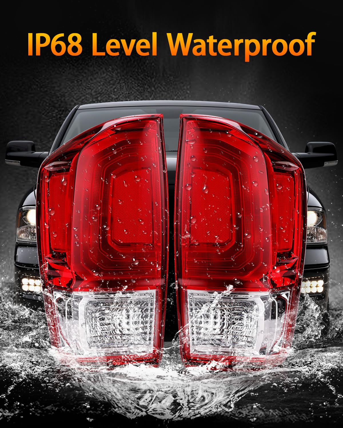 OKLPF Rear Brake Tail Lights Compatible With 2016 2017 2018 2019 2020 2021 2022 2023 Toyota Tacoma Pickup Replace 81560-04170,Replace Red Taillight Assembly,Includes A Luxurious Box,Left Driver Side