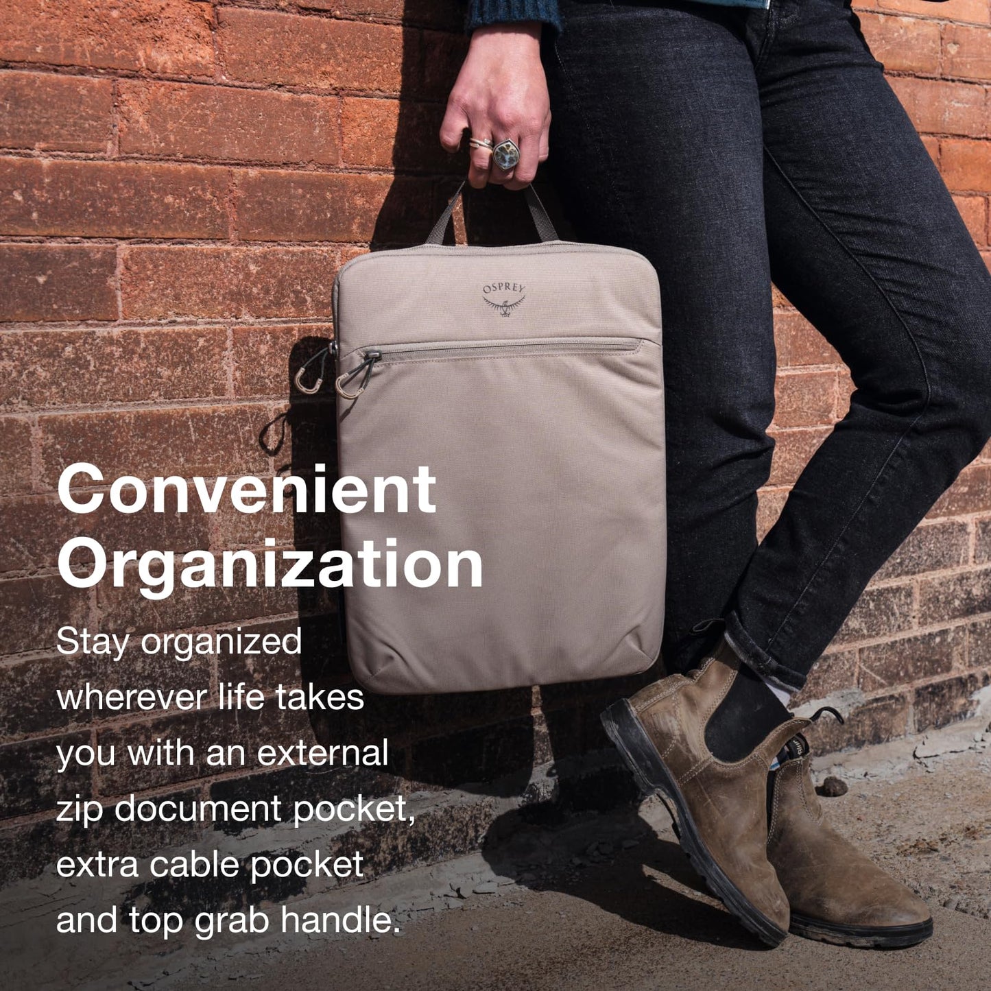 Osprey Daylite 16-Inch Laptop Sleeve, Tan Concrete