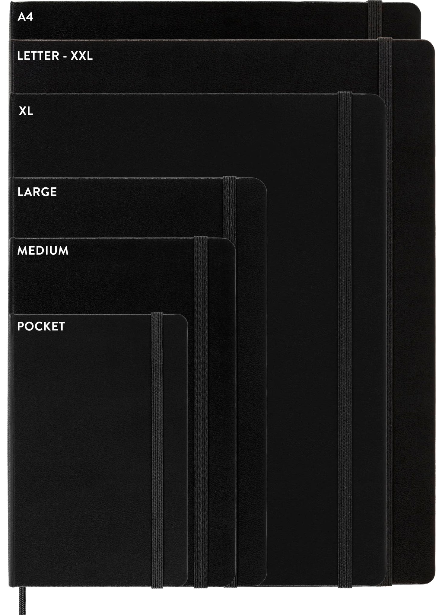 Moleskine Notebook, Medium, Plain, Black, Hard Cover (4.5 x 7)