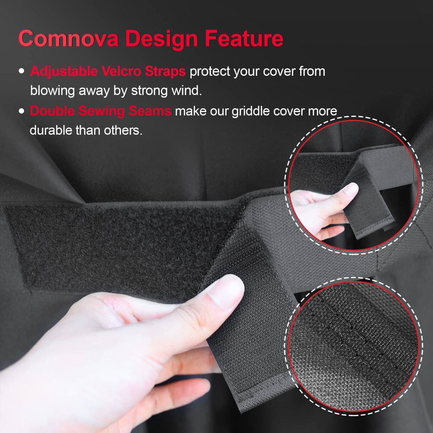 Comnova Grill Cover for Pit Boss 820-850 - Z Grill 700 - Premium Wood Pellet Smoker Cover for Pitboss Waterproof & Heavy Duty, 600D Pellet BBQ Cover for Pit Boss 820 Deluxe, Pro 850 and Z Grill 700