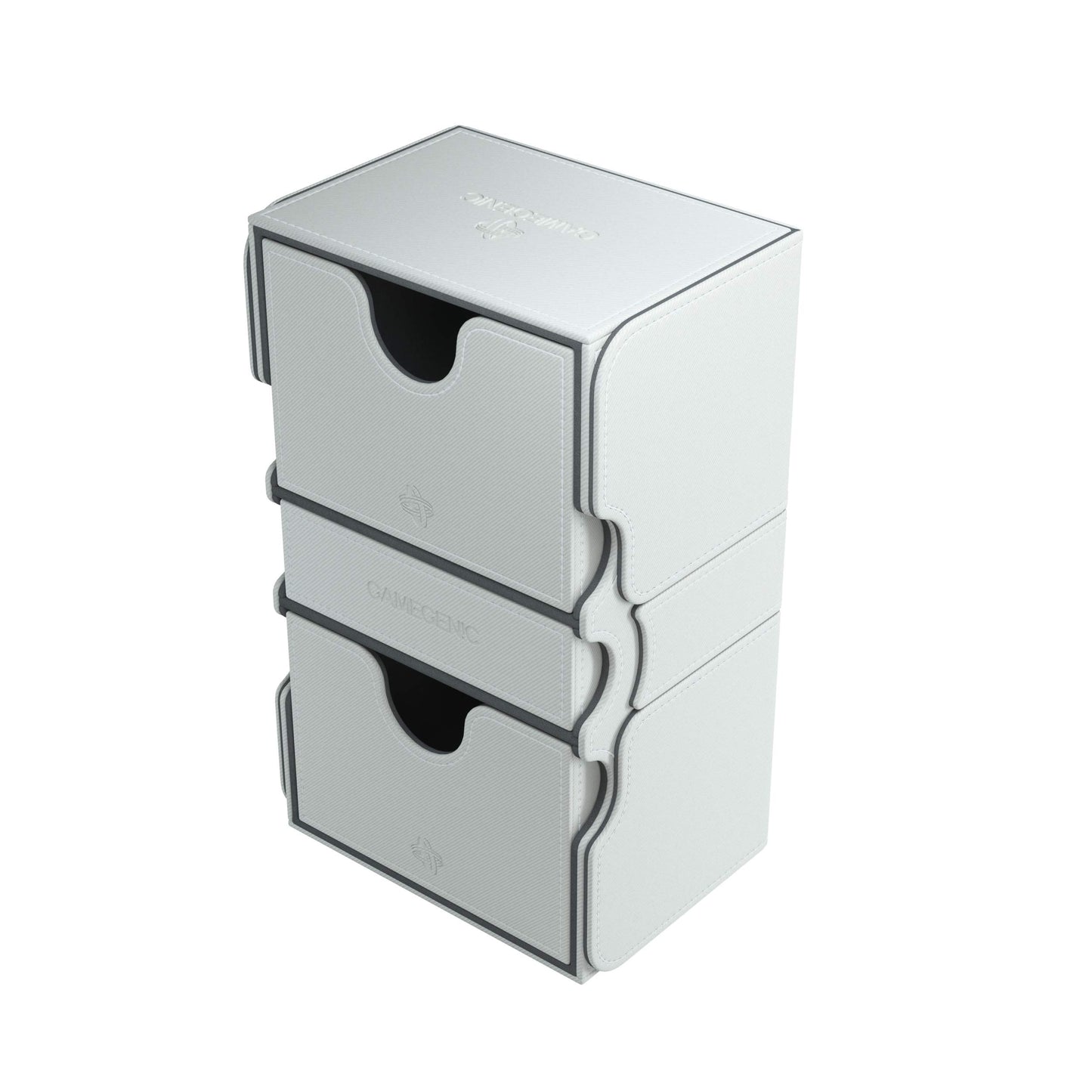 GameGenic Card Deck Box - Stronghold Convertible White 200CT – Durable and Sturdy TCG, OCG Card Storage – Compatible with Pokemon Yugioh Commander and MTG Magic: The Gathering Cards (GG2028)