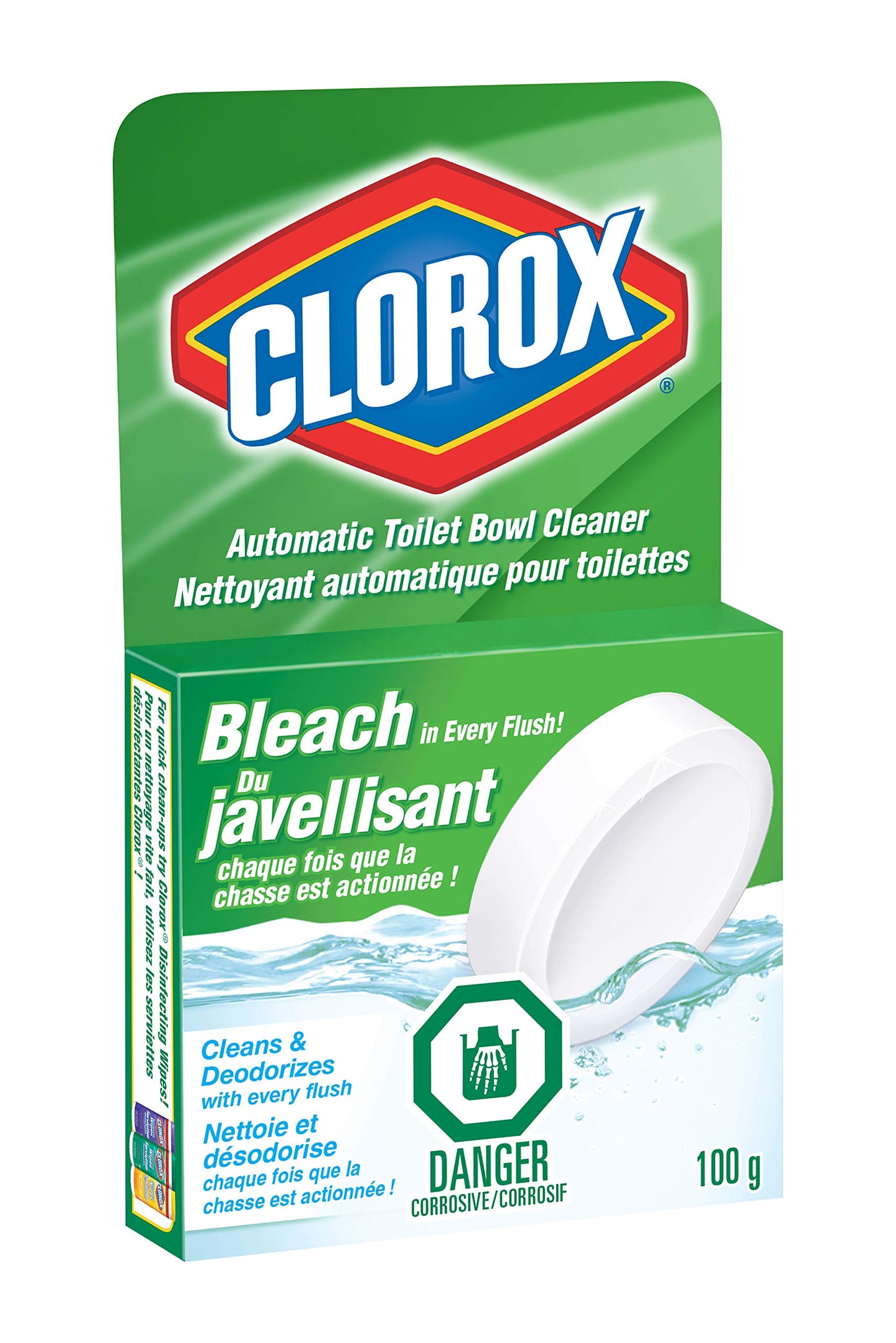 Clorox Automatic Toilet Bowl Cleaner with Bleach, 100 g, Multi-Pack of 12