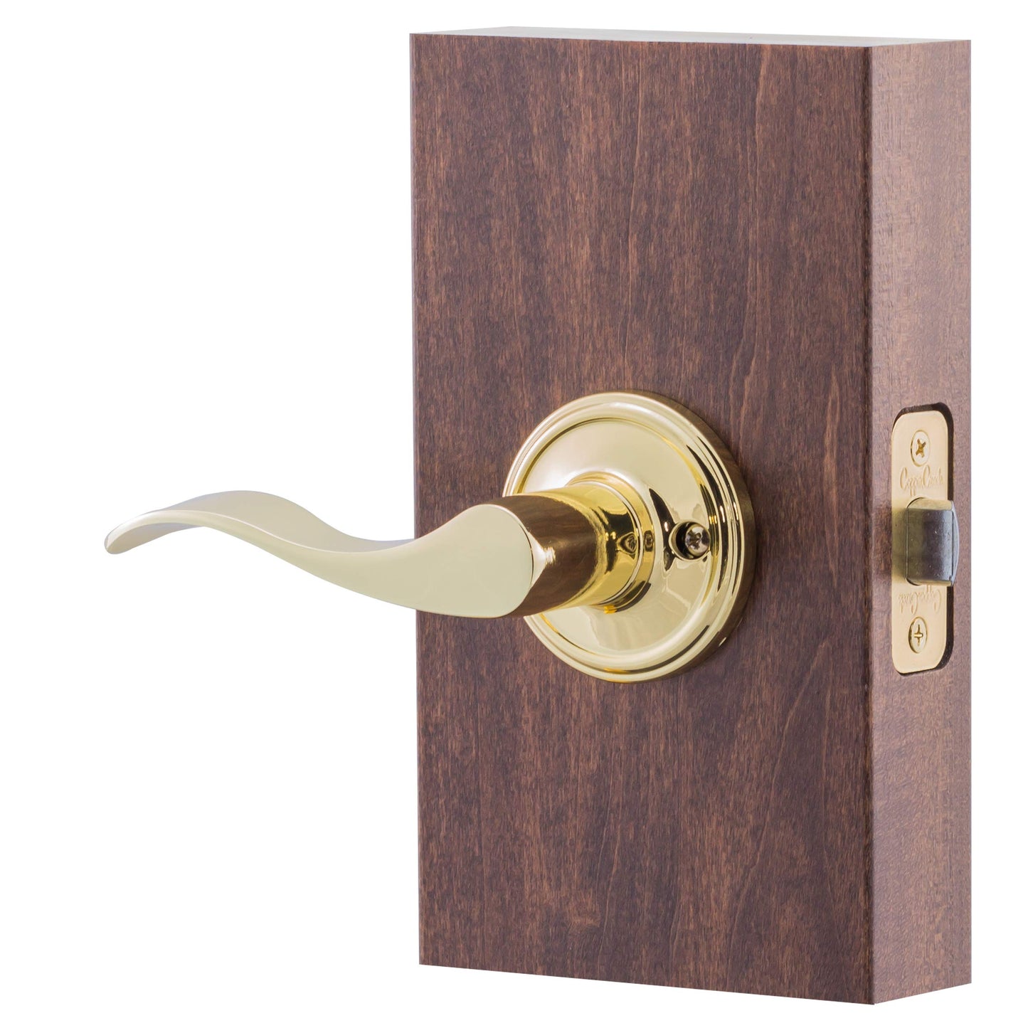 Copper Creek Hardware WL2220PB Door Lever, 3" x 5" x 6.8", Polished Brass, 1 Count (Pack of 1)