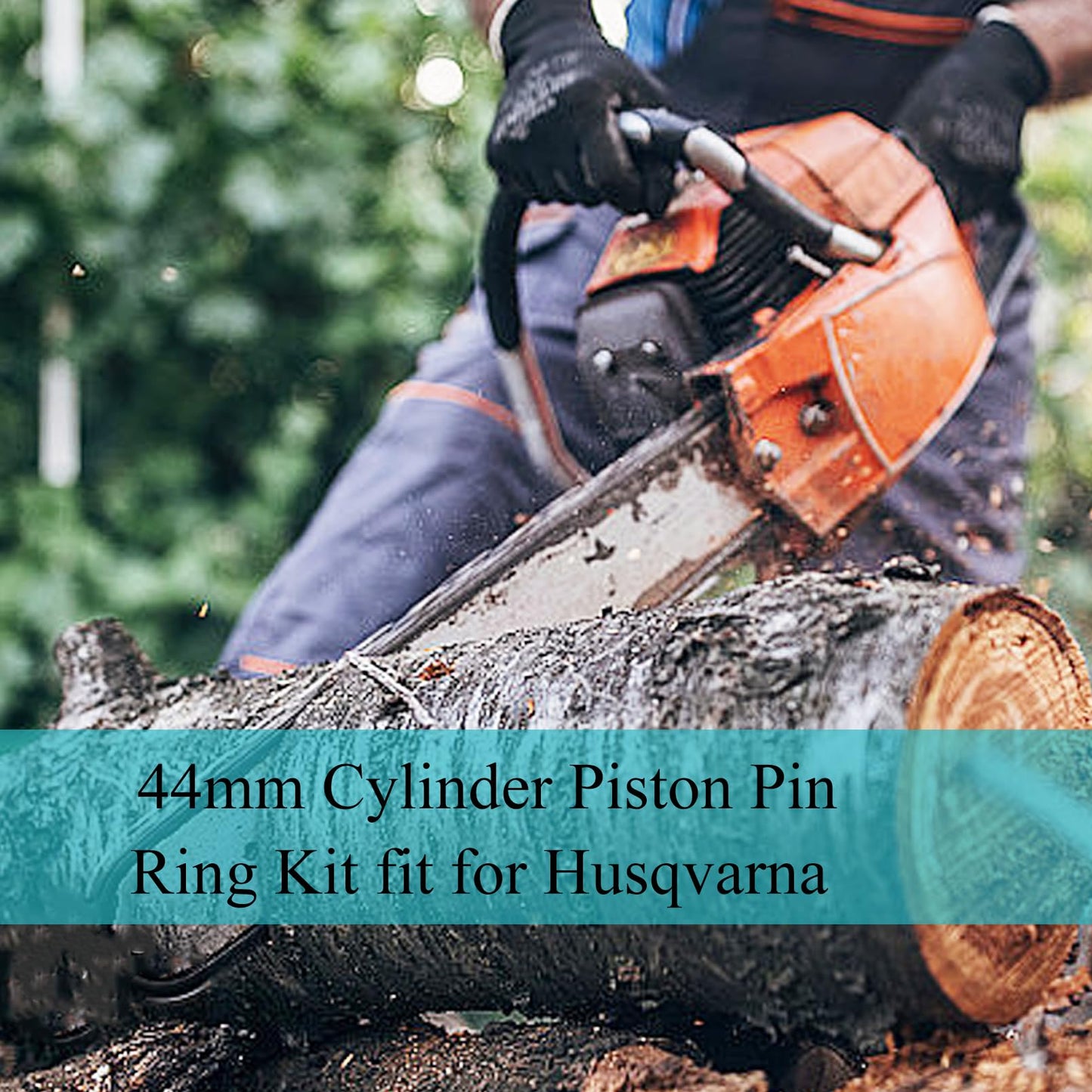 Atunee 44mm Cylinder Piston Pin Ring Kit fit for Husqvarna 350 351 353 346 for Jonsered CS 2150 2149 2152 2153 Chainsaw Parts with E-Clip Replace 503869971 503869903