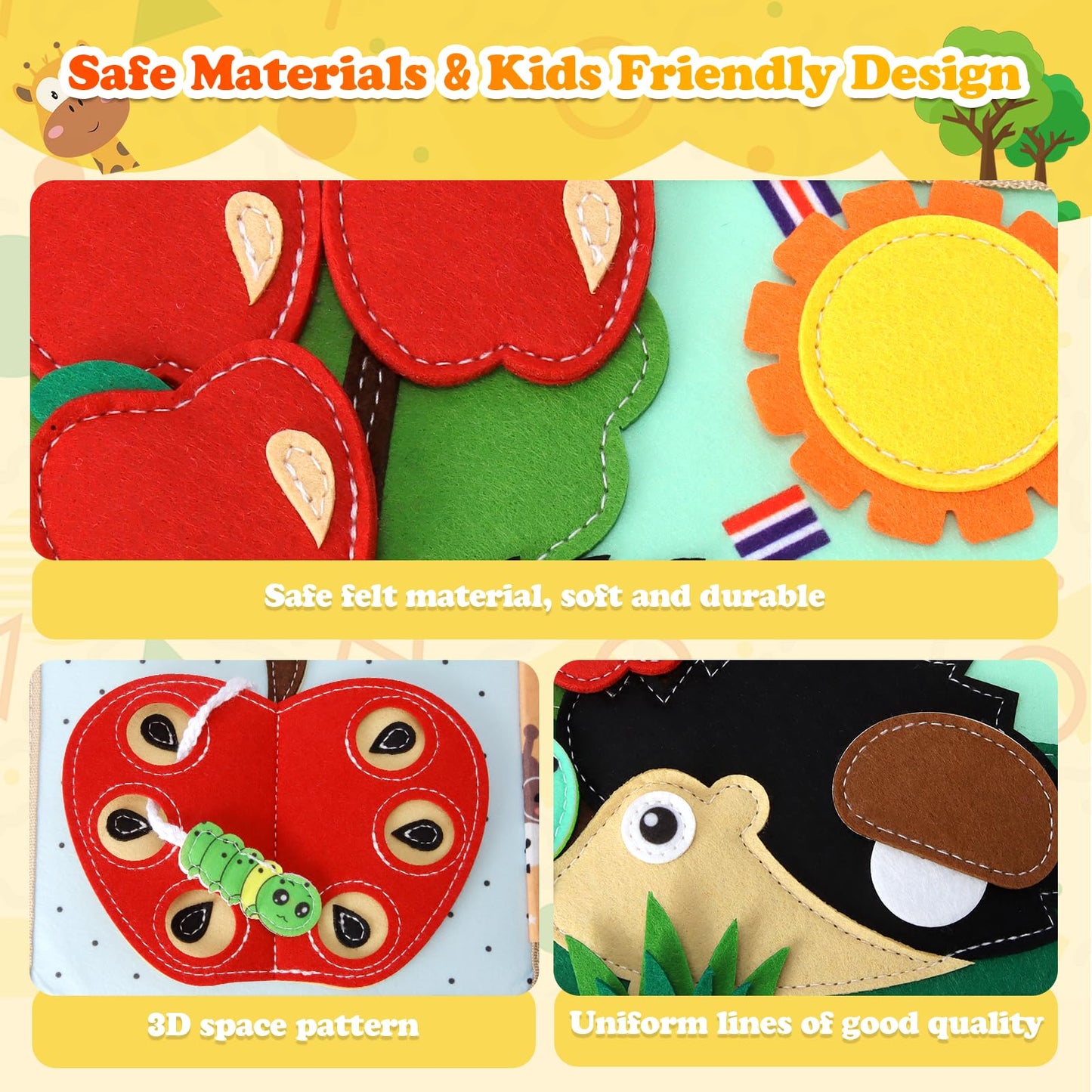 KETIEE Busy Board for Toddlers, Busy Book Baby Montessori Toys Sensory Toys Educational Airplane Car Activities Board for Kids Fine Motor Skills Learning Travel Toys Gifts for 1 2 3 4 Year Old