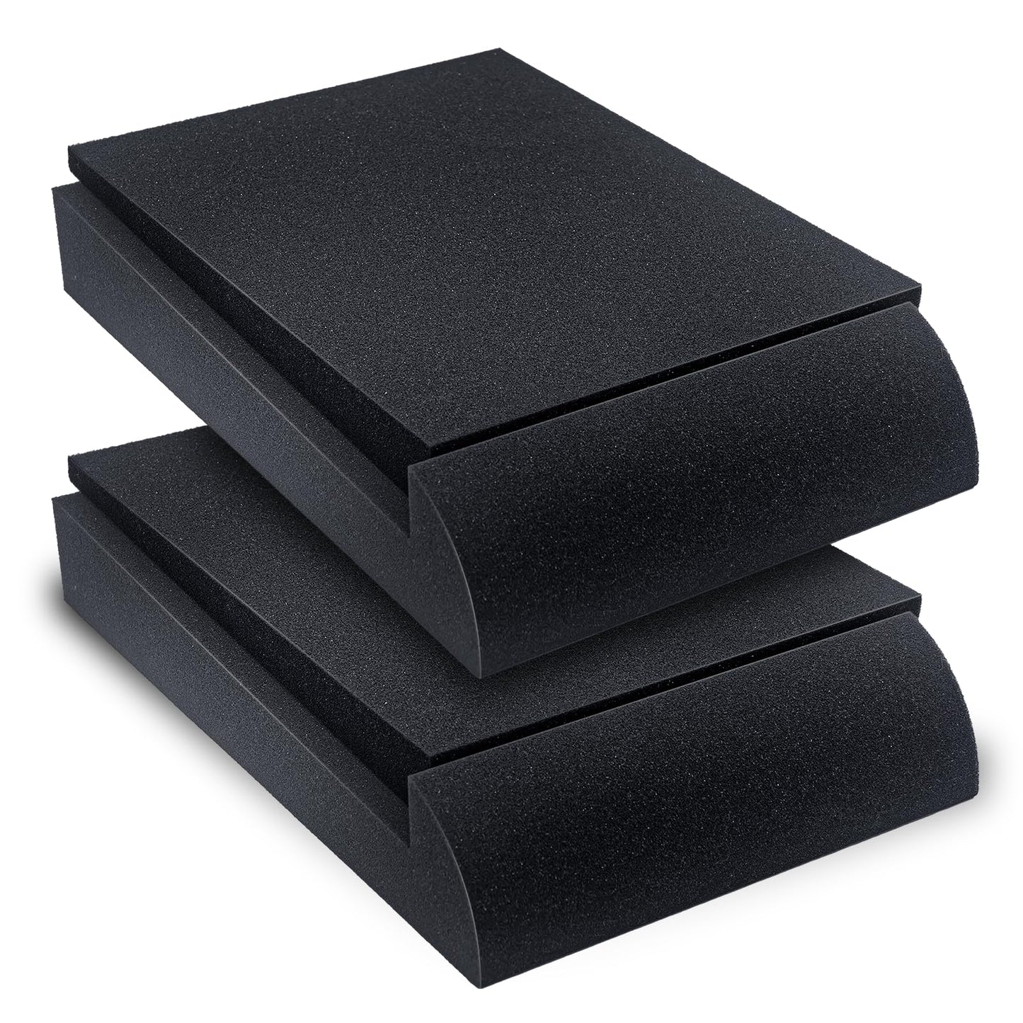 Liquid Stands Studio Monitor Sound Isolation Pads for Speakers 5" High-Density Speaker Foam Pads That Prevents Vibrations Angled Speaker Riser - Acoustic Speakers Isolation Pad for Floor, Desktop
