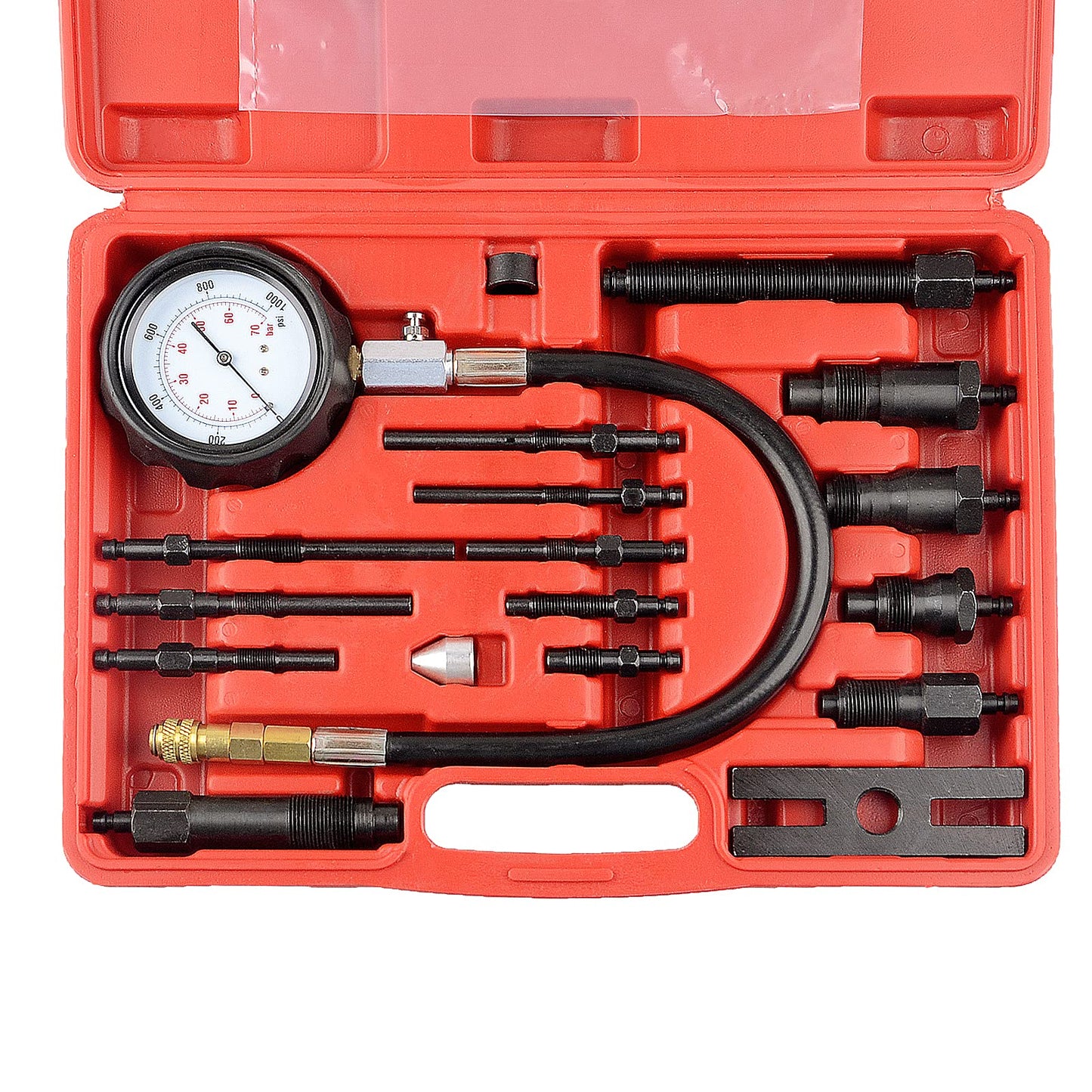DAYUAN 17 pc Diesel Engine Compression Tester Kit Tool Set Automotive Compressor