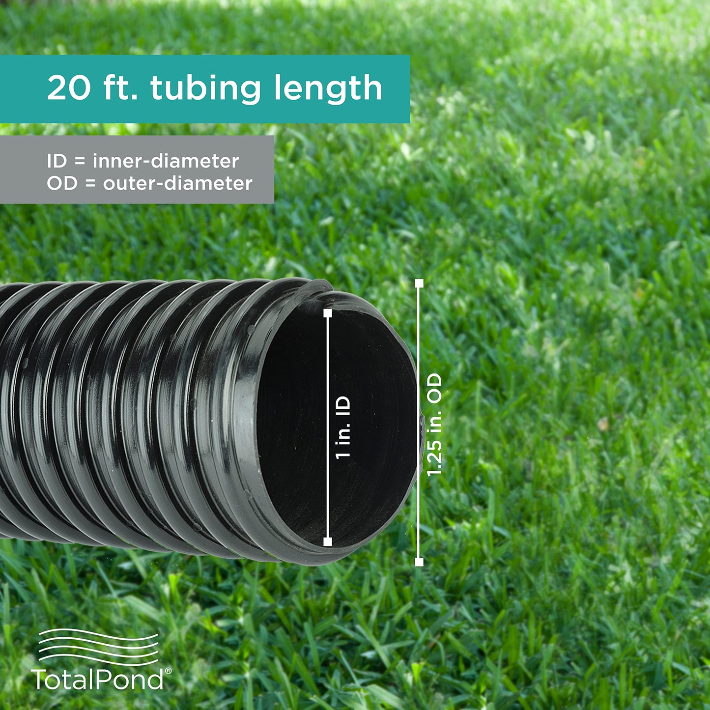 Total Pond C16020 1-Inch by 20-Foot Corrugated Pond Tubing