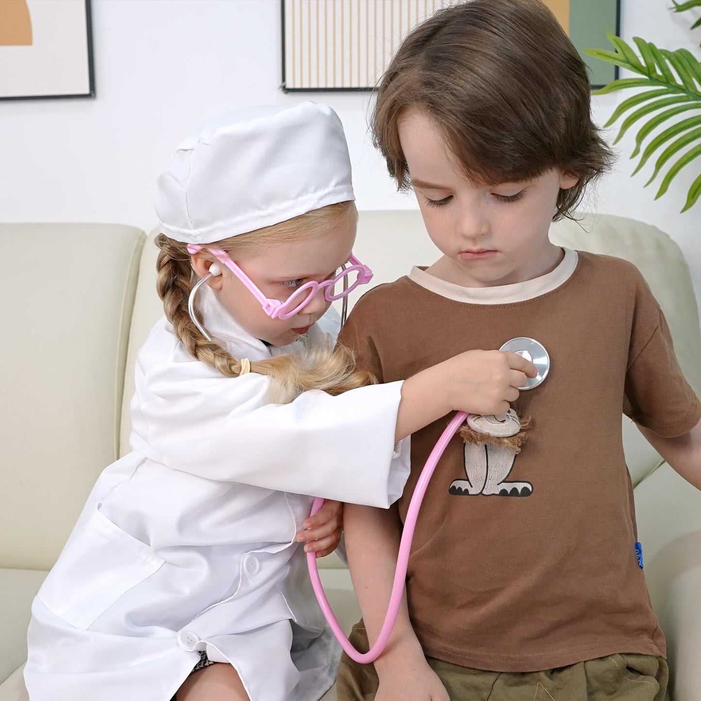 Phobby Durable Doctor Kit for Kids, 27 Pcs Deluxe Pretend Play Medical Kit Toy with Real Stethoscope, Doctor Kit for Toddlers Boys Girls Christmas Birthday Gift Aged 3 4 5 6 7 8(Pink)
