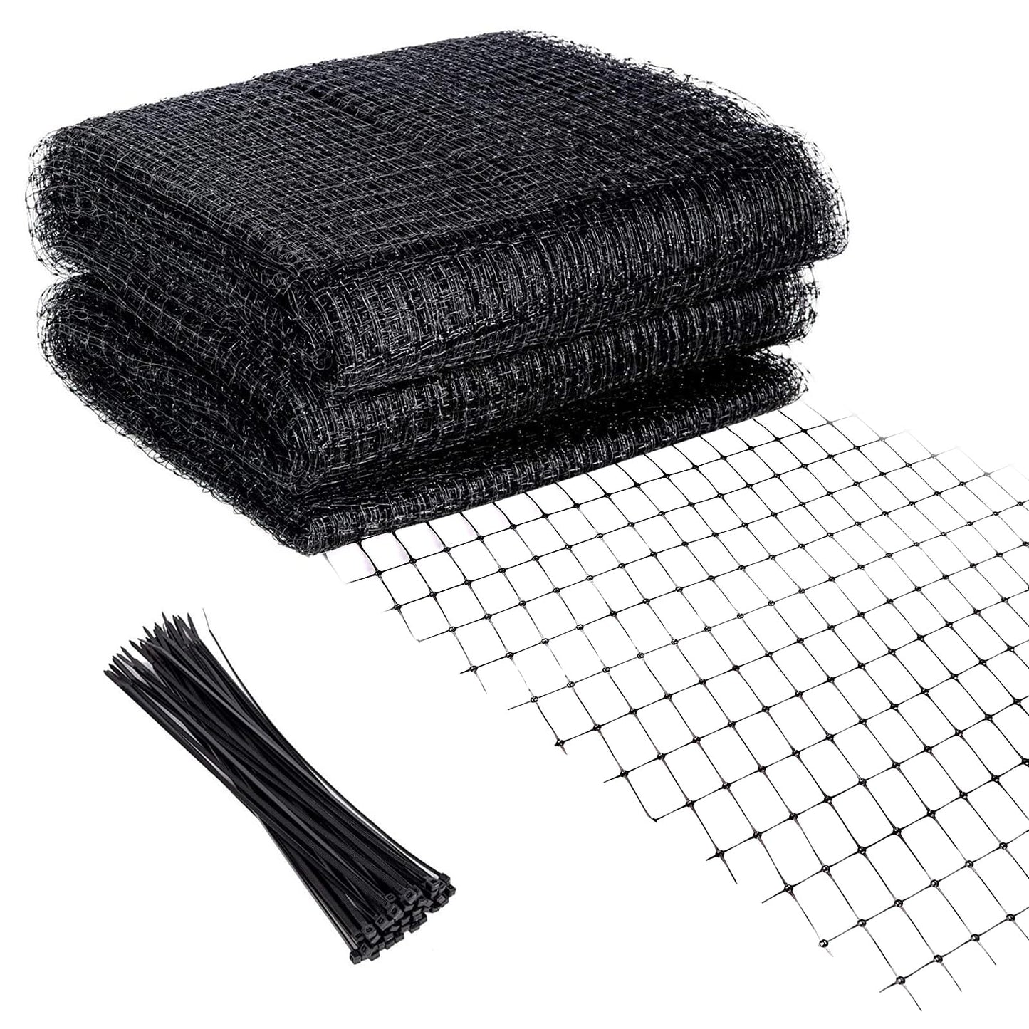 DARENYI Bird Netting for Garden, Garden Netting with Cable Ties, PP Plastic Wire Mesh Fence Anti Bird Net, Protect Plant Tree Fruits Vegetable for Pest Control & Animal Fence Barrier Netting (7x100FT)