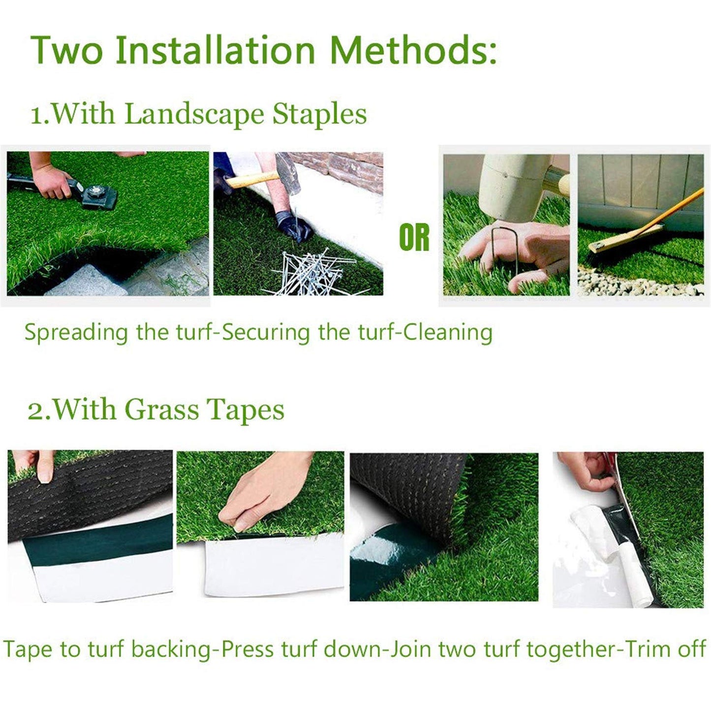 LITA Premium Artificial Grass 2' x 4' (8 Square Feet) Realistic Fake Grass Deluxe Turf Synthetic Turf Thick Lawn Pet Turf -Perfect for Indoor/Outdoor Landscape - Customized