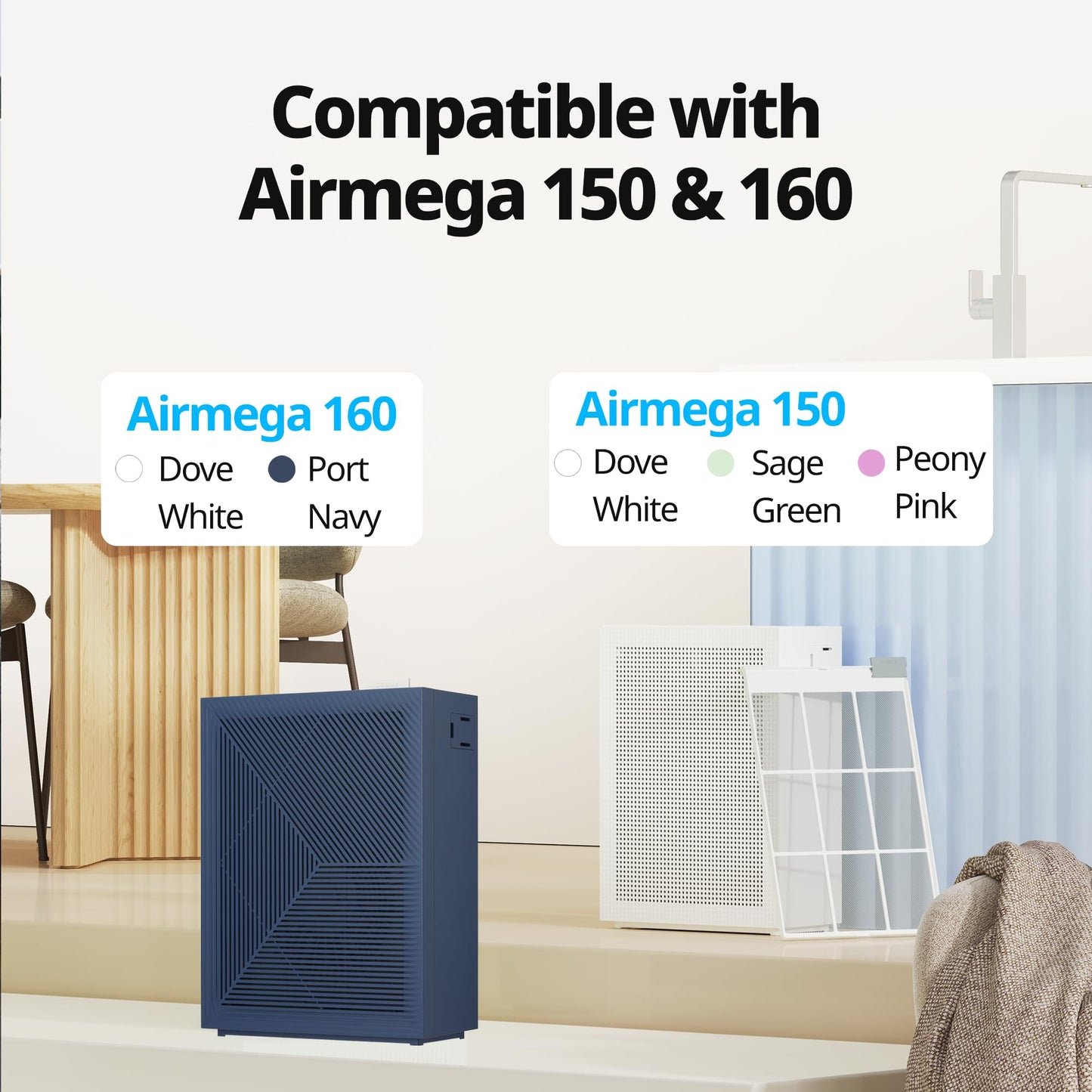 Coway Airmega 150 Genuine Air Purifier Replacement Filter Set, HEPA Filter and Active Carbon Filter, AP-1019C-FP