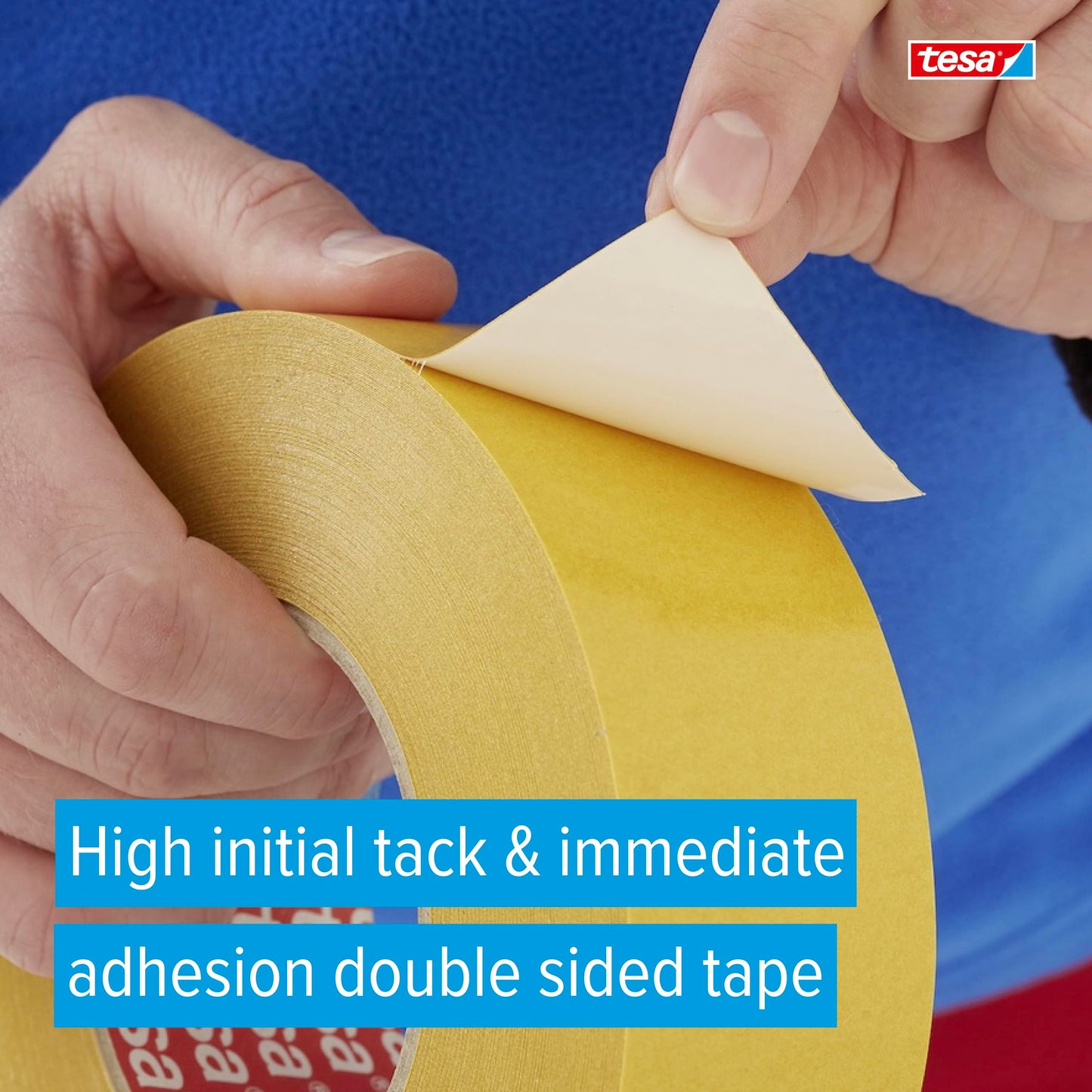 Tesa 4970 Tackified Acrylic Double Sided Filmic Tape with High Adhesion, 60 Yard Length, 1" Width, 9 mil Thick, White (Pack of 1)