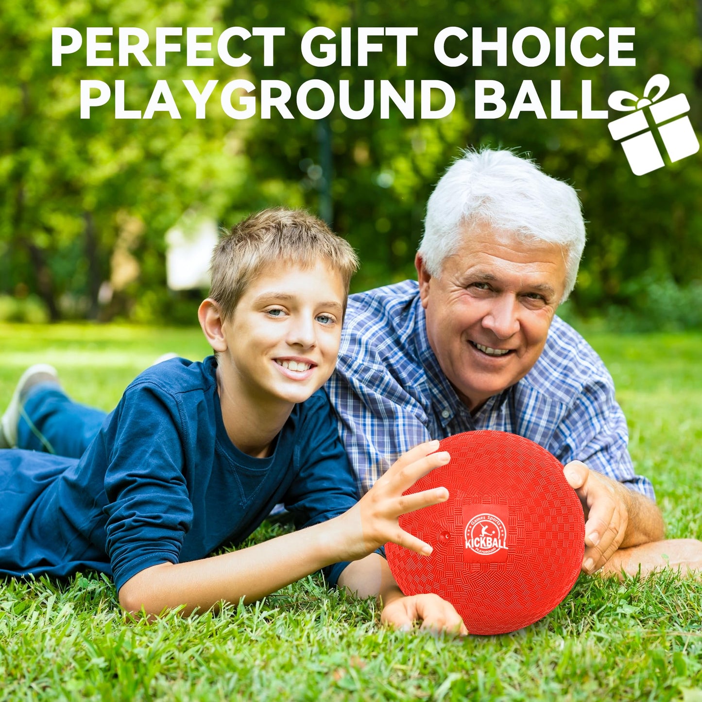 8.5 Inch Kickball Set, Dodgeballs 12 Pack, Playground Balls for Kids&Adults, Bouncy Balls Includes Pump and Storage Bag, Handball for Outdoor & Indoor Games, Boys and Girls Gift with Gift Box