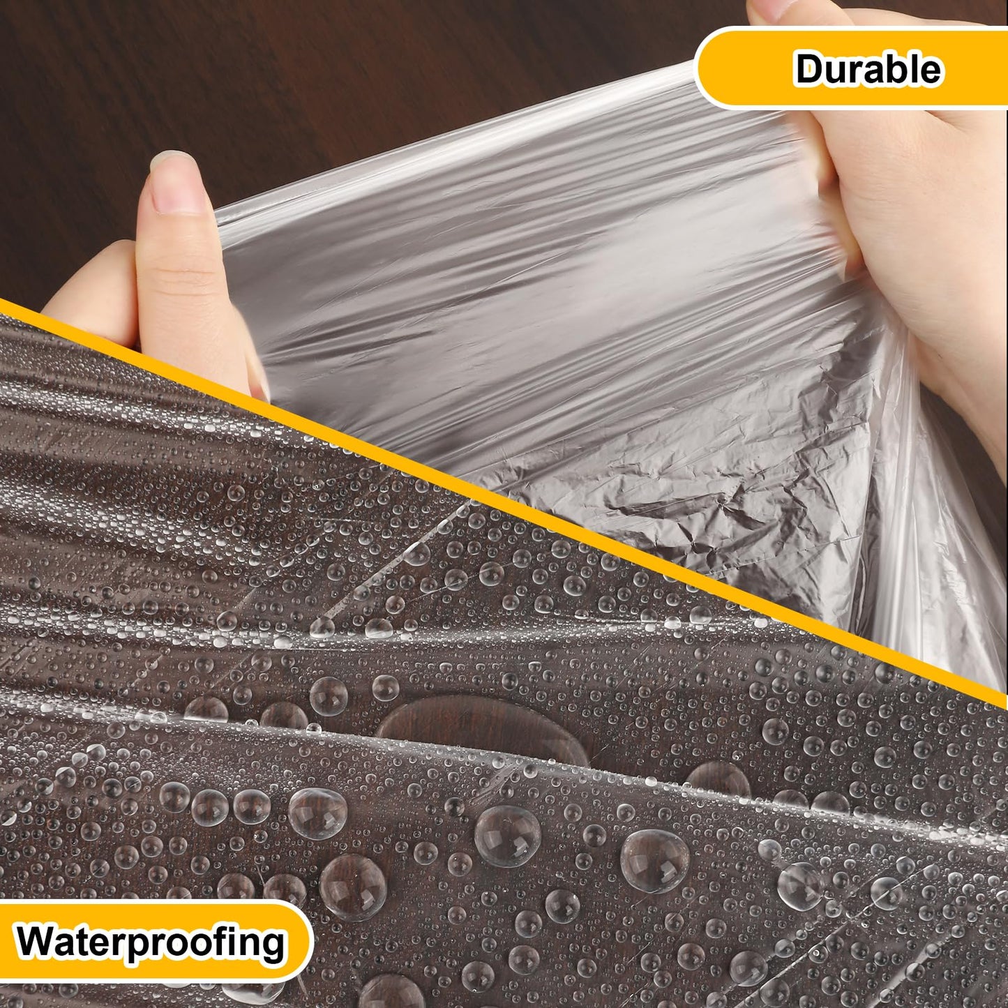 30 Pack Plastic Drop Cloth, 9x12 Ft Plastic Sheeting for Painting, Dust-Proof Tear-Resistant Painters Plastics Tarp Cloth for Furniture Floor Sofa Protector Cover Durable & Thick