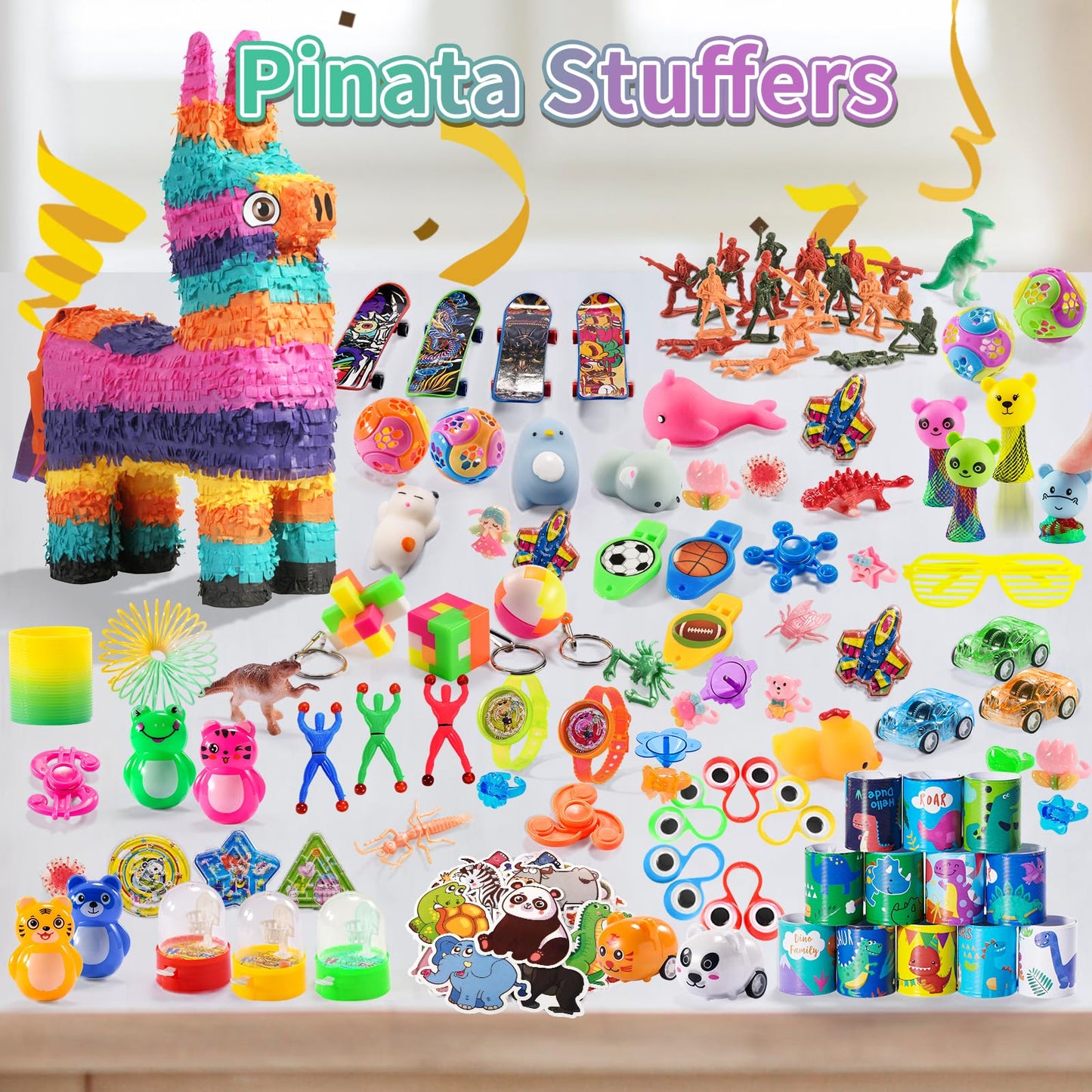300 Pcs Party Favors for Kids Loot Bag Fillers 8-12, Bulk Fidget Toys Pinata Filler Goodie Bags Item, Return Gifts Stuffers for Birthday Party Favours 6-8 3-5, Treasure Chest Prizes Classroom Rewards