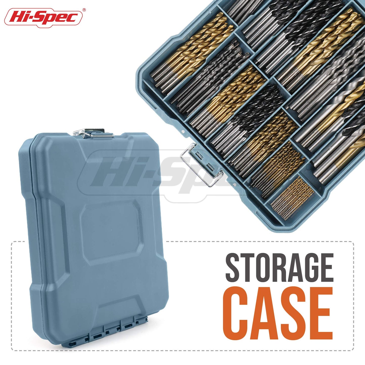 Hi-Spec Titanium Twist Drill Bit Set 130pc – 11 Sizes 1/16in to 3/8in – HSS Titanium, Masonry & Brad Point Steel Bits – Drill Bits for Metal, Wood, Plastic, Drywall, Brick & Concrete – with Tray Case
