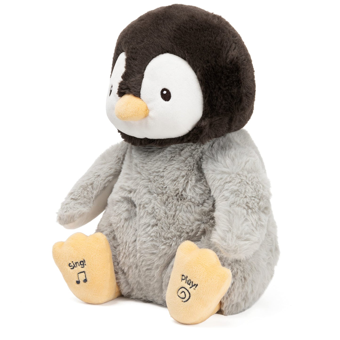 Baby GUND Animated Kissy The Penguin Plush, Singing Stuffed Animal Baby Toy for Ages 0 and Up, Black/White/Grey, 12"