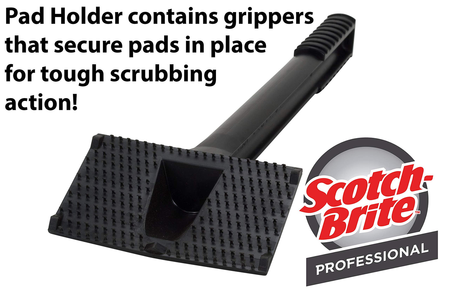 3M Scotch-Brite 405-R Multi-Purpose Pad Holder, 4-11/16" Length x 2-51/64" Width x 16" Thick, Black, 70007000568