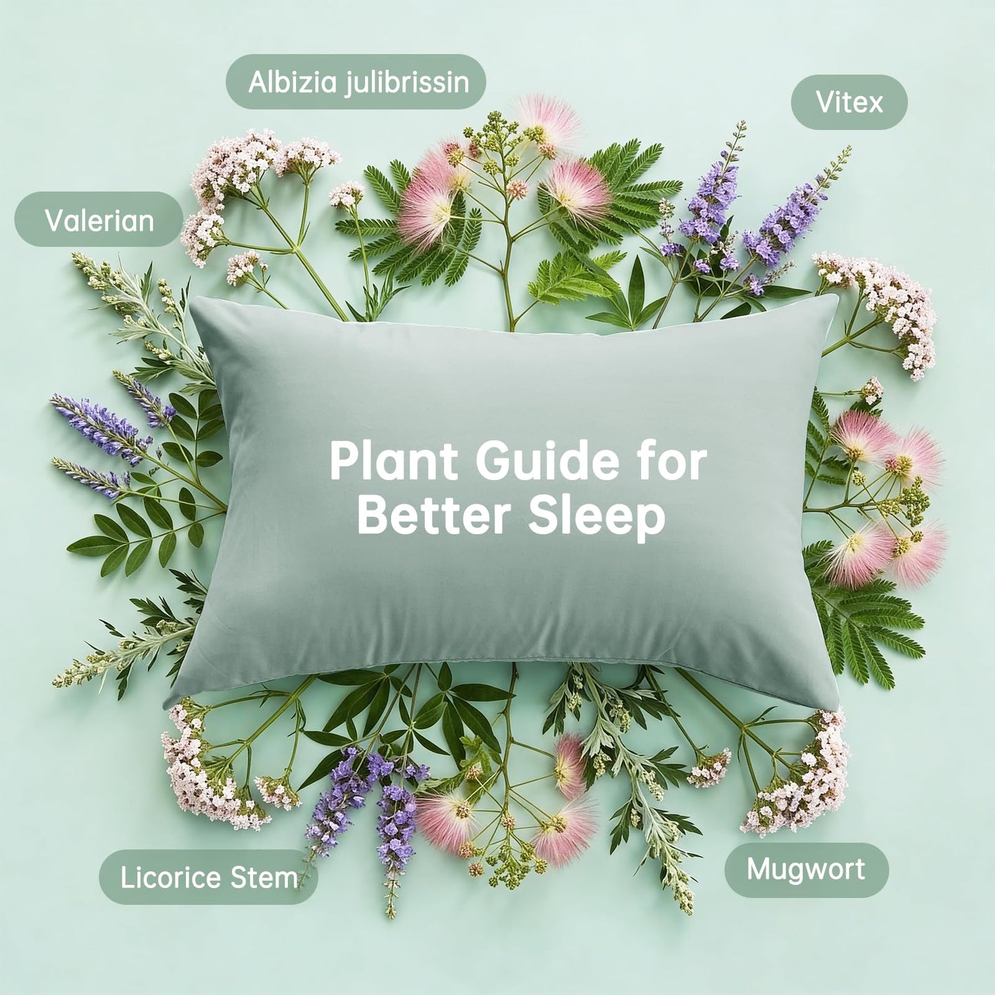 MUXHOMO Bed in a Bag Queen 7 Pieces, Sage Green Queen Comforter Set Reversible Botanical Flowers Design, Ultra Soft & Breathable Bedding Sets with Comforter, Sheets, Pillowcases & Shams