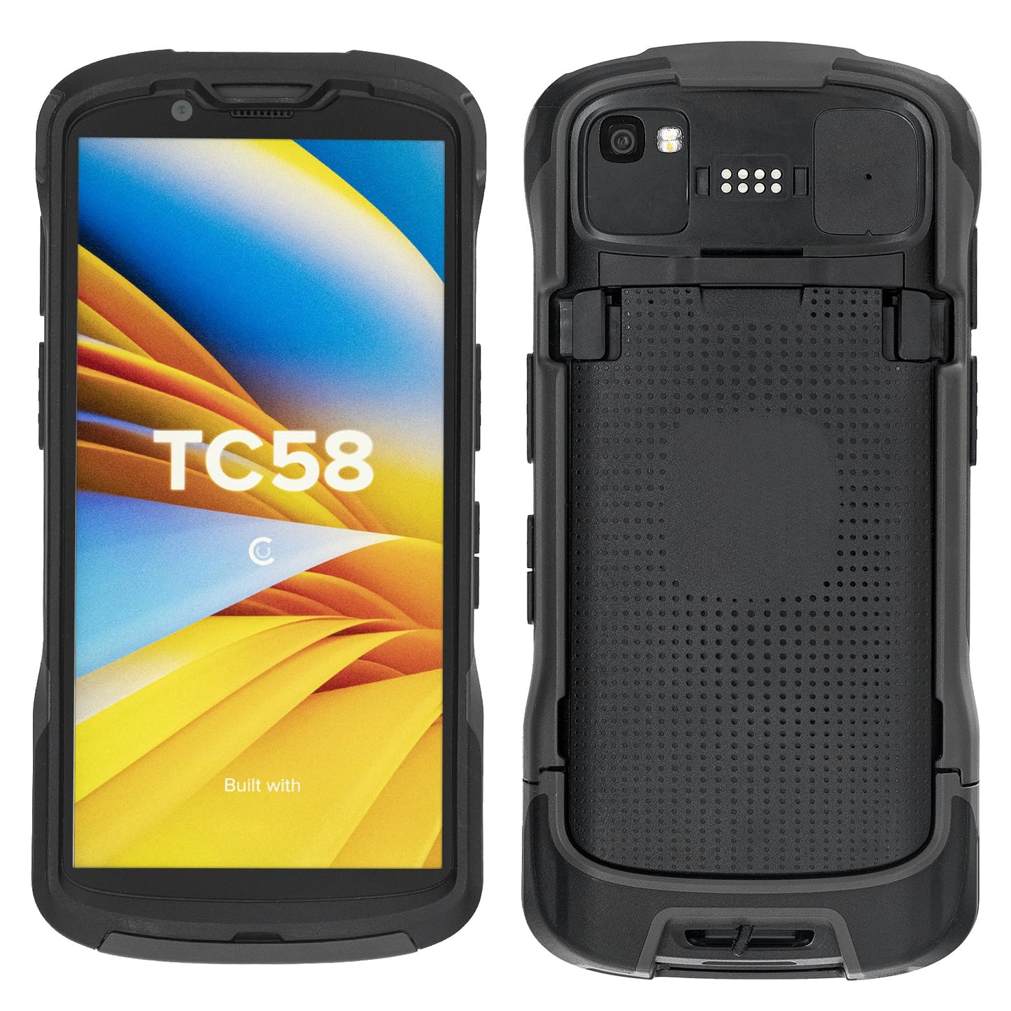 CARPSDZY Protective Cover Bumper Case for Zebra Symbol TC53 TC58 Handheld Barcode Scanner Mobile Terminal,Rugged Case Black