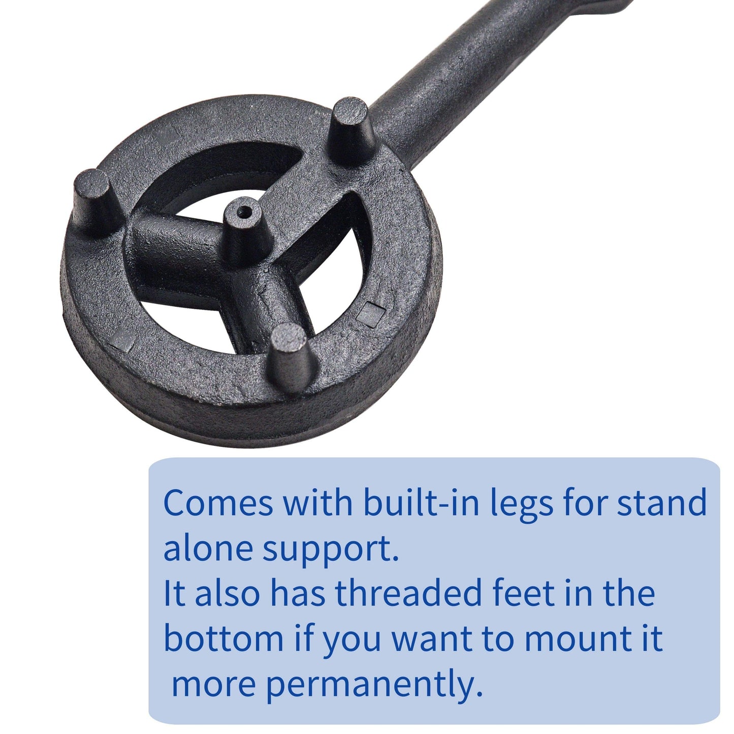 ARC G20S Heavy Duty Cast-Iron Burner Head up to 65,000 BTU, 0-20 PSI High Pressure Adjustable Propane Regulator Hose Set with Tools, Stainless Steel Hose, 5.5" Burner Head