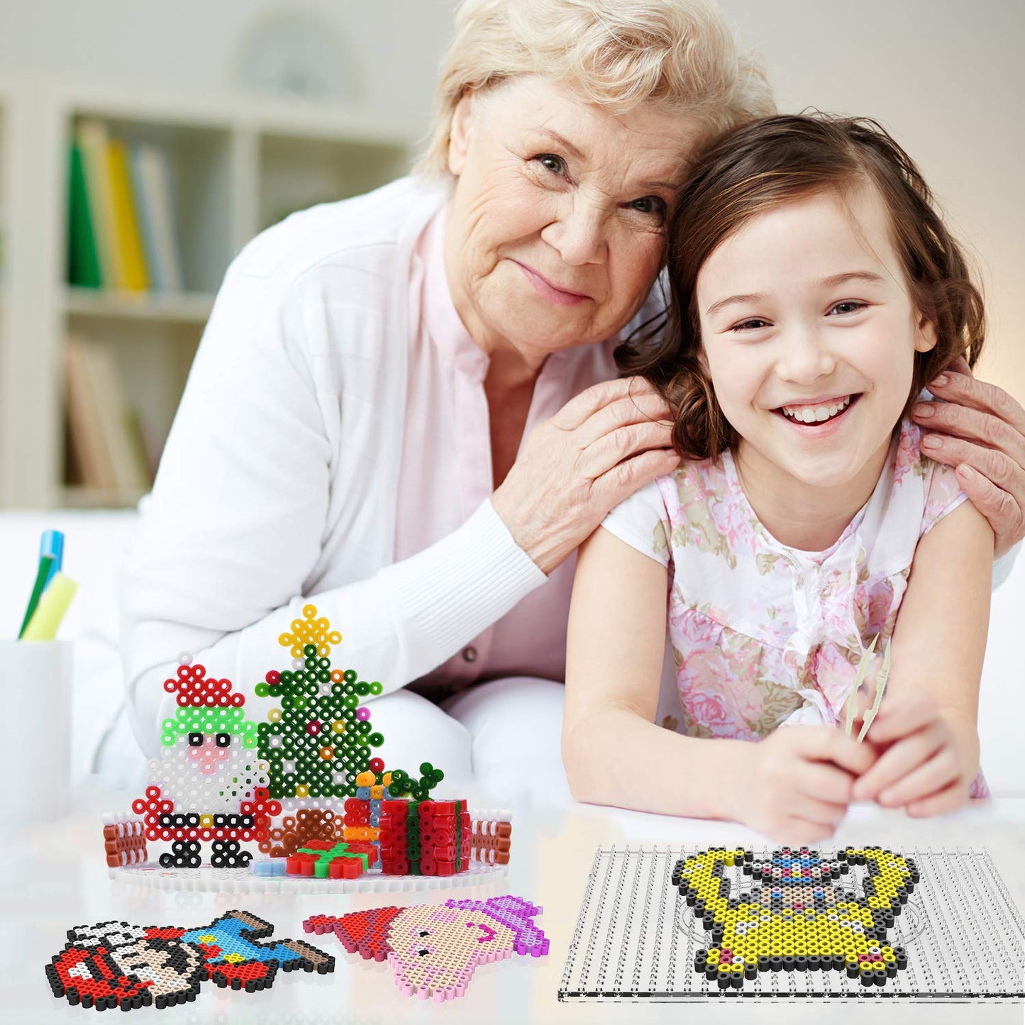 36 Colors Fuse Beads Kit, 10000 Pcs 5mm Melty Beads with 90 Patterns, 4 Pegboards, Ironing Paper and Accessories, DIY Craft Art Kit for Kids Ages 5-12, Gift