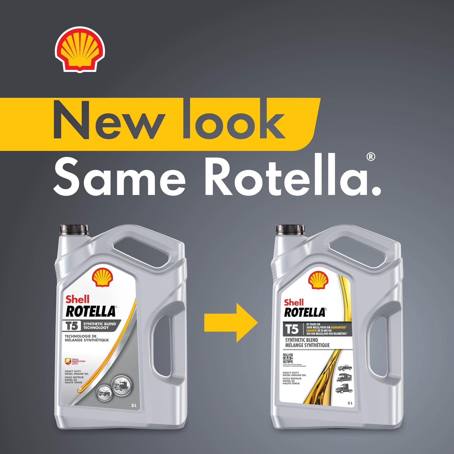 Shell Rotella T5 Synthetic Blend 15W-40 Diesel Engine Oil, 5 Litre